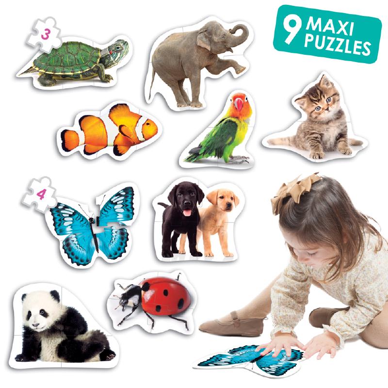 PUZZLE CARTONE MAXI ANIMALI - Puzzle in cartone
