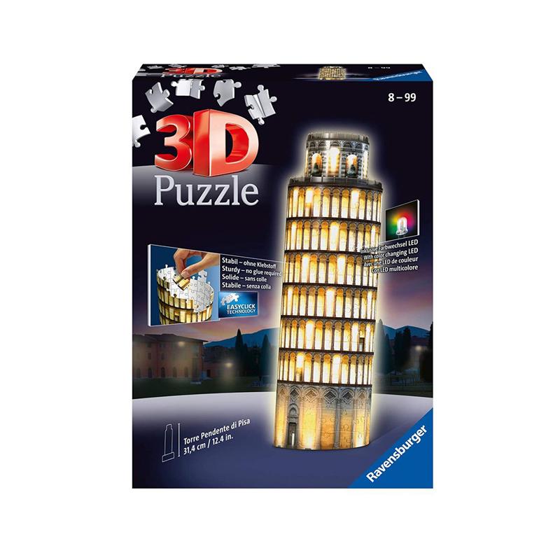 PUZZLE 3D TORRE DI PISA CON LUCE - puzzle 3d