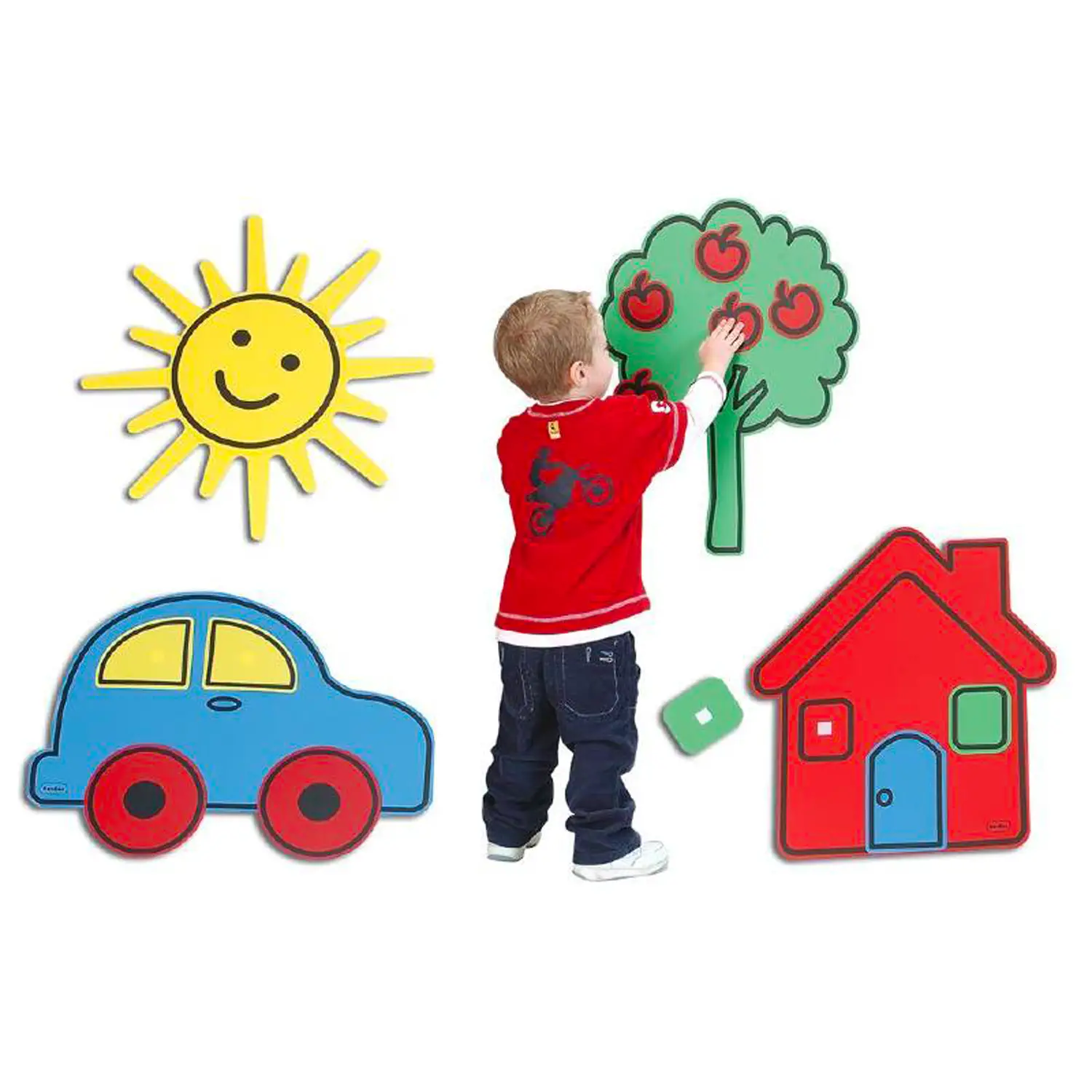 Sagome Giganti Primi Concetti – Maxi Stencil Didattici Interattivi con Velcro - Stencil