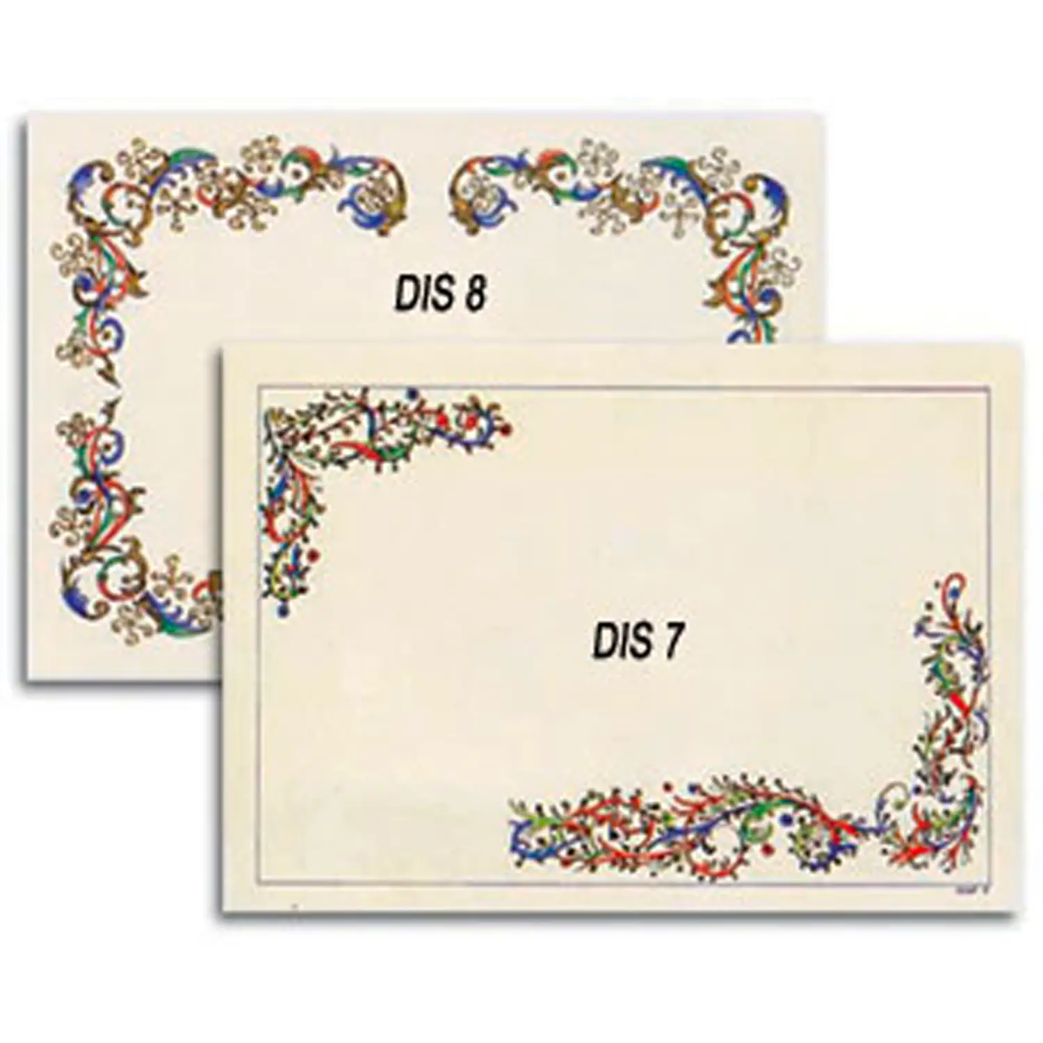 Pergamene Onorificenze Disegno 5 Pezzi – 25x35 cm – Cartoncino Pergamenato - Carta e cartoncino