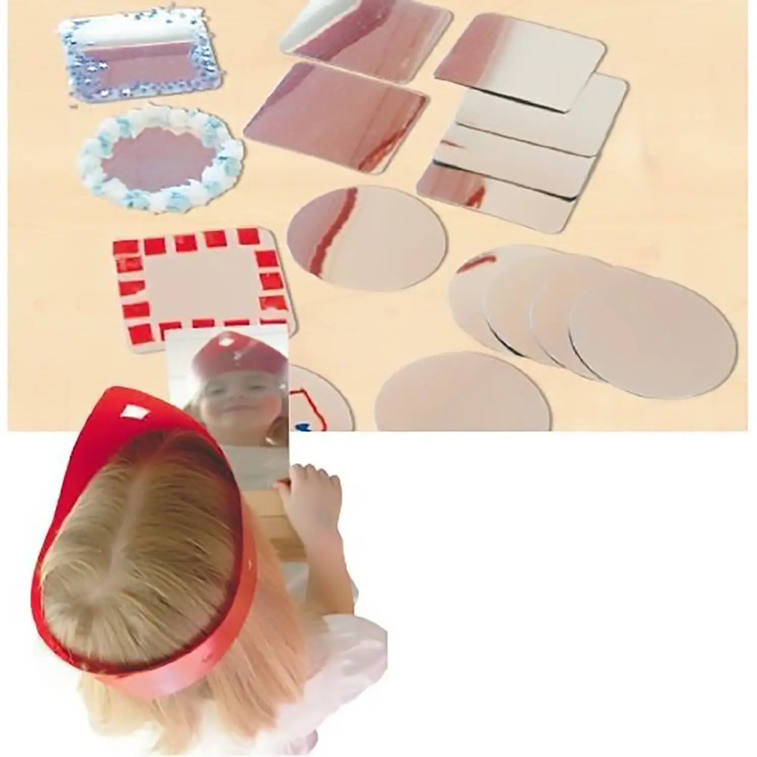 Specchi Sicuri Circolari e Quadrati 9,5x9,5 cm - Applicazioni e decori