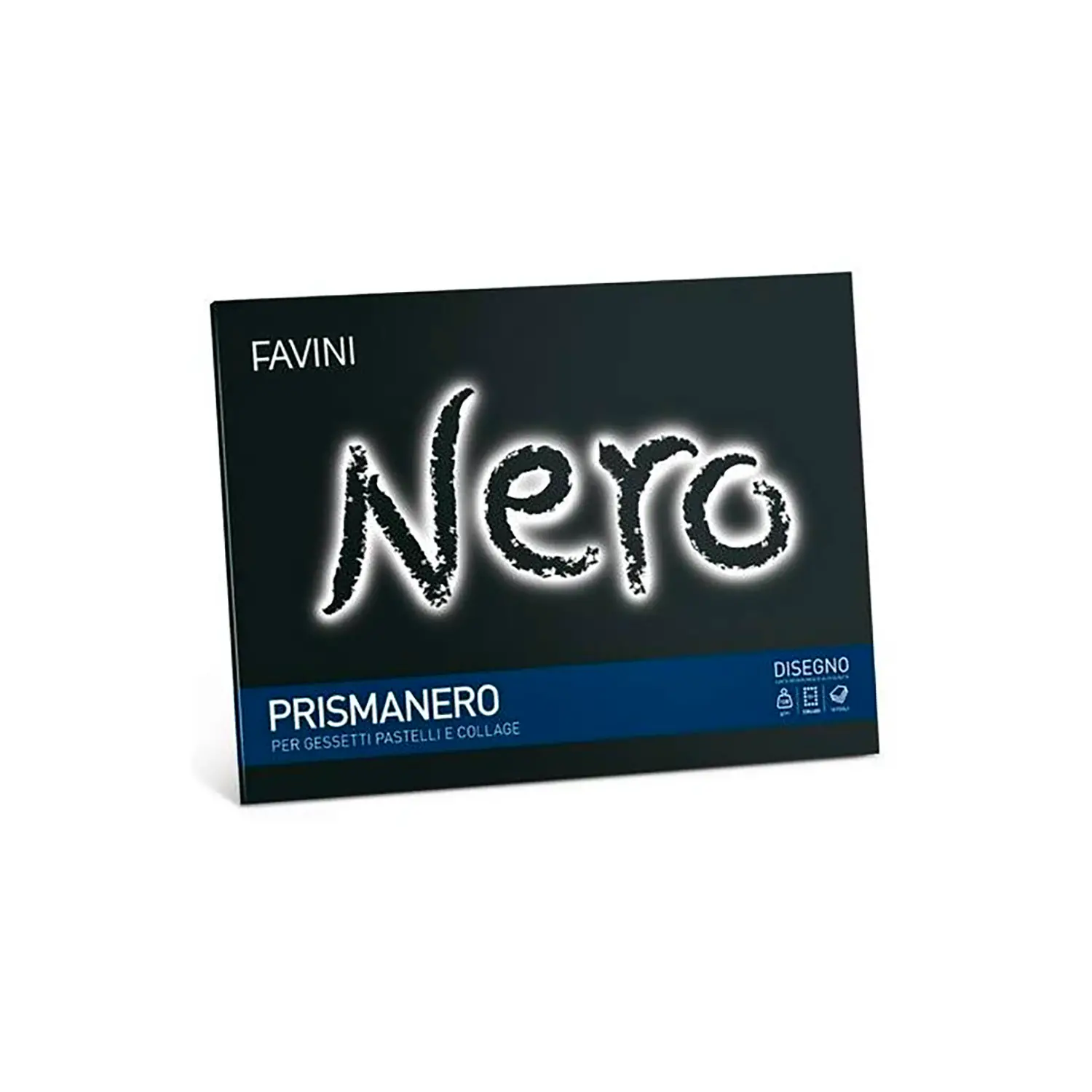 Album da Disegno Nero Monoruvido 128 gr - 24x34 cm – 10 Fogli - Carta e cartoncino