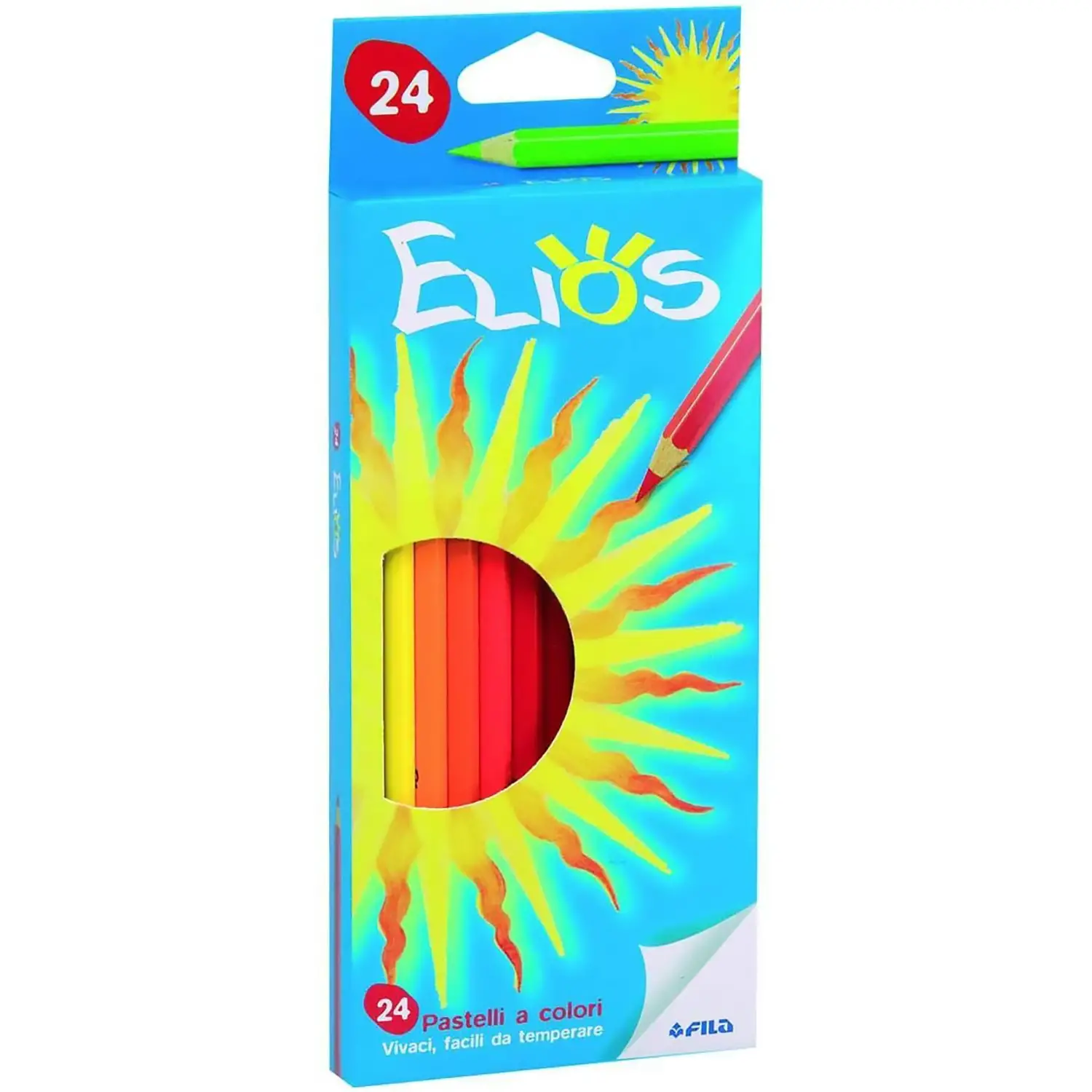 Pastelli Colorati Elios Fila – 24 Colori per Disegno, Scuola e Creatività - Pastelli
