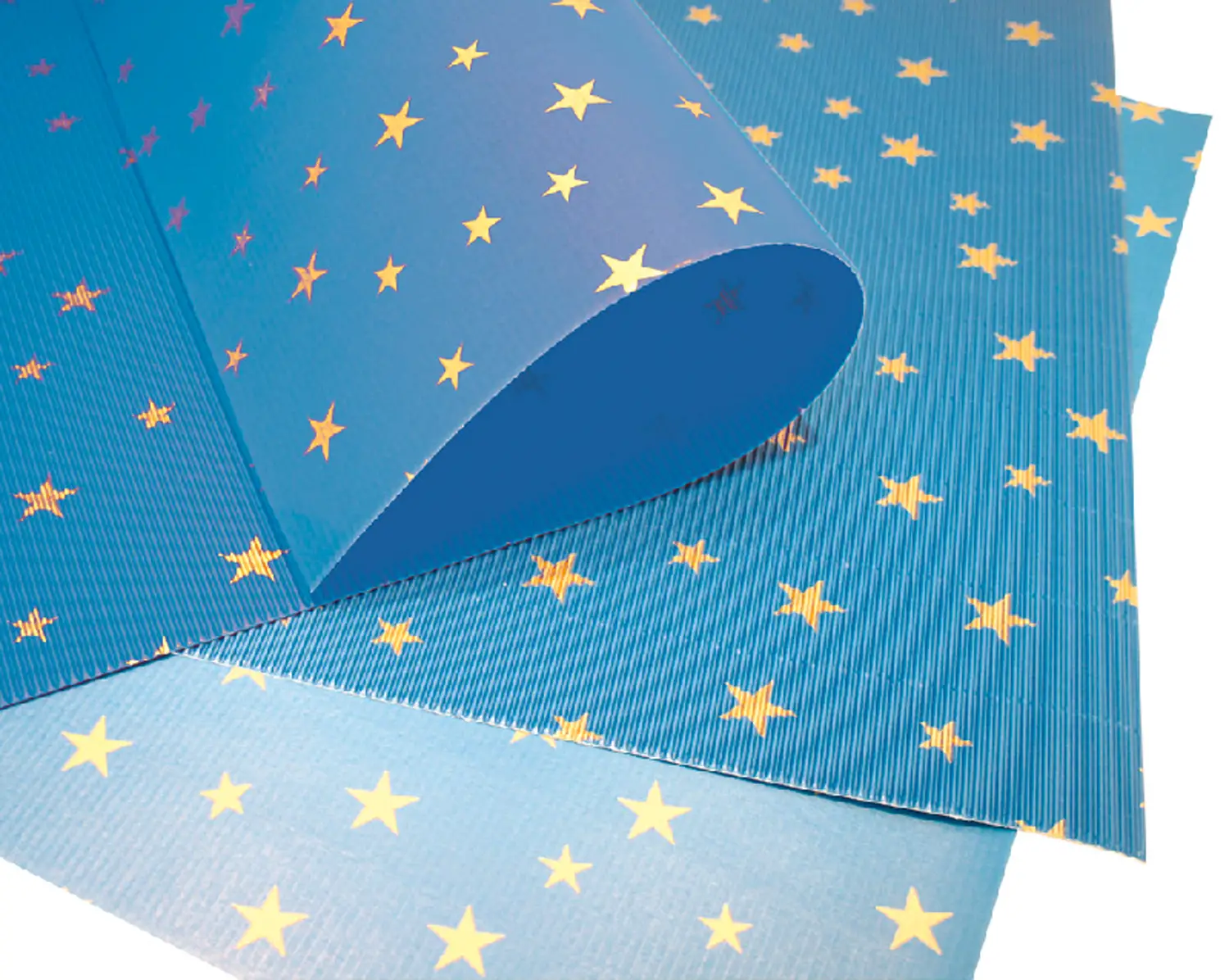 Cartoncino Ondulato Stelle Blu 50x70 cm - Carta e cartoncino