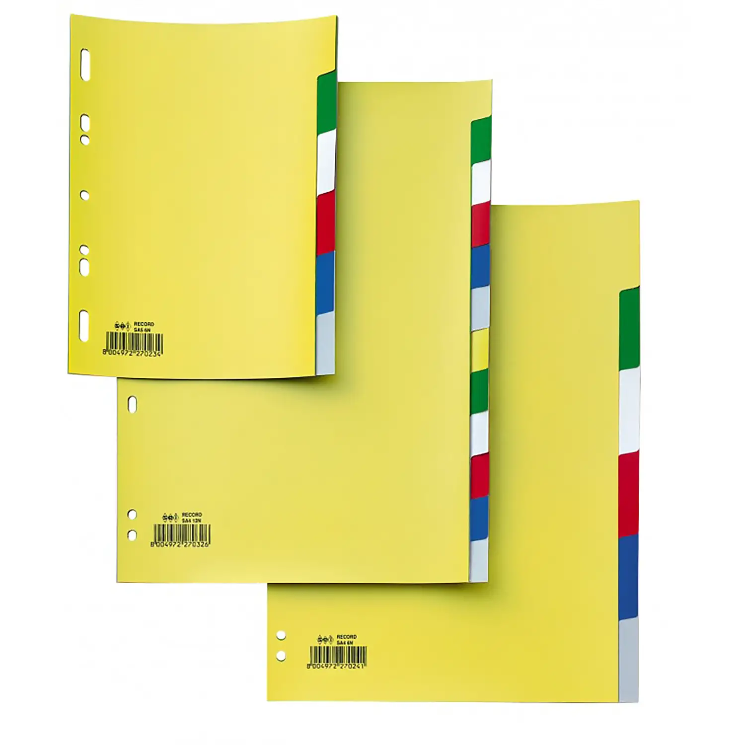 Intercalari Separatori Neutri a 12 Tasti Colorati - Archiviazione