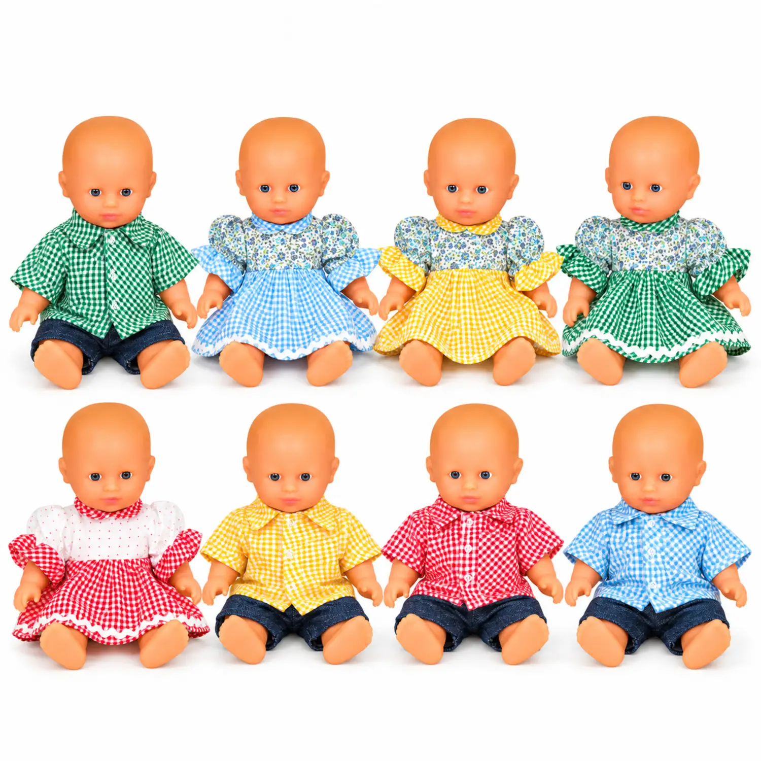Bebè da Coccolare – Set 6 Bambolotti in Vinile da 18 cm con Arti Mobili - Bambole e accessori