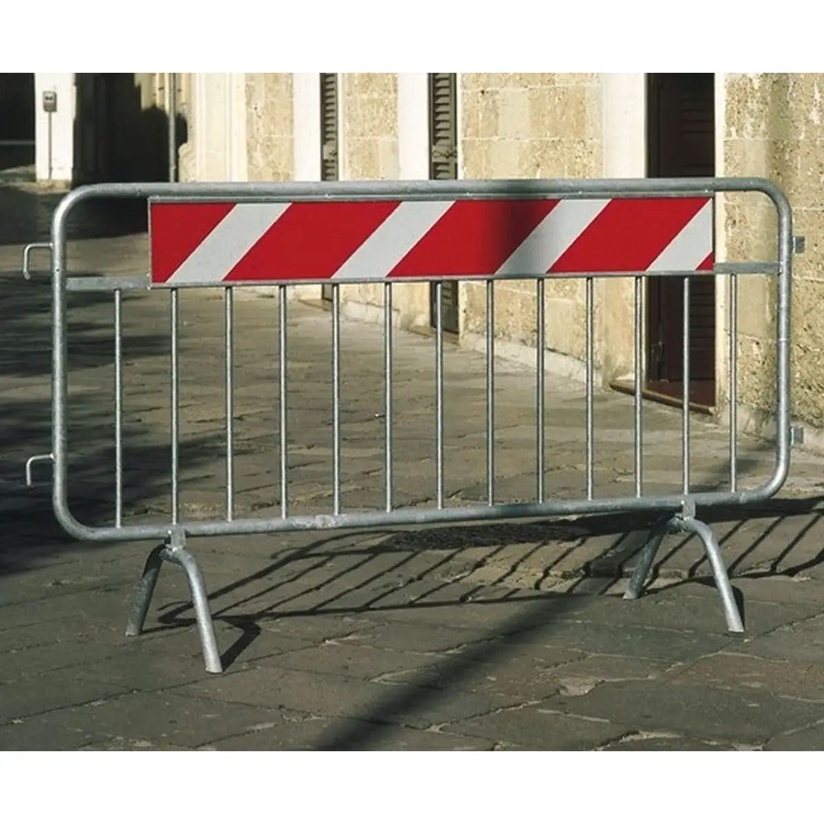 Transenna con Fascia Rifrangente 200x110h – Barriera in Acciaio Zincato - Palestrine