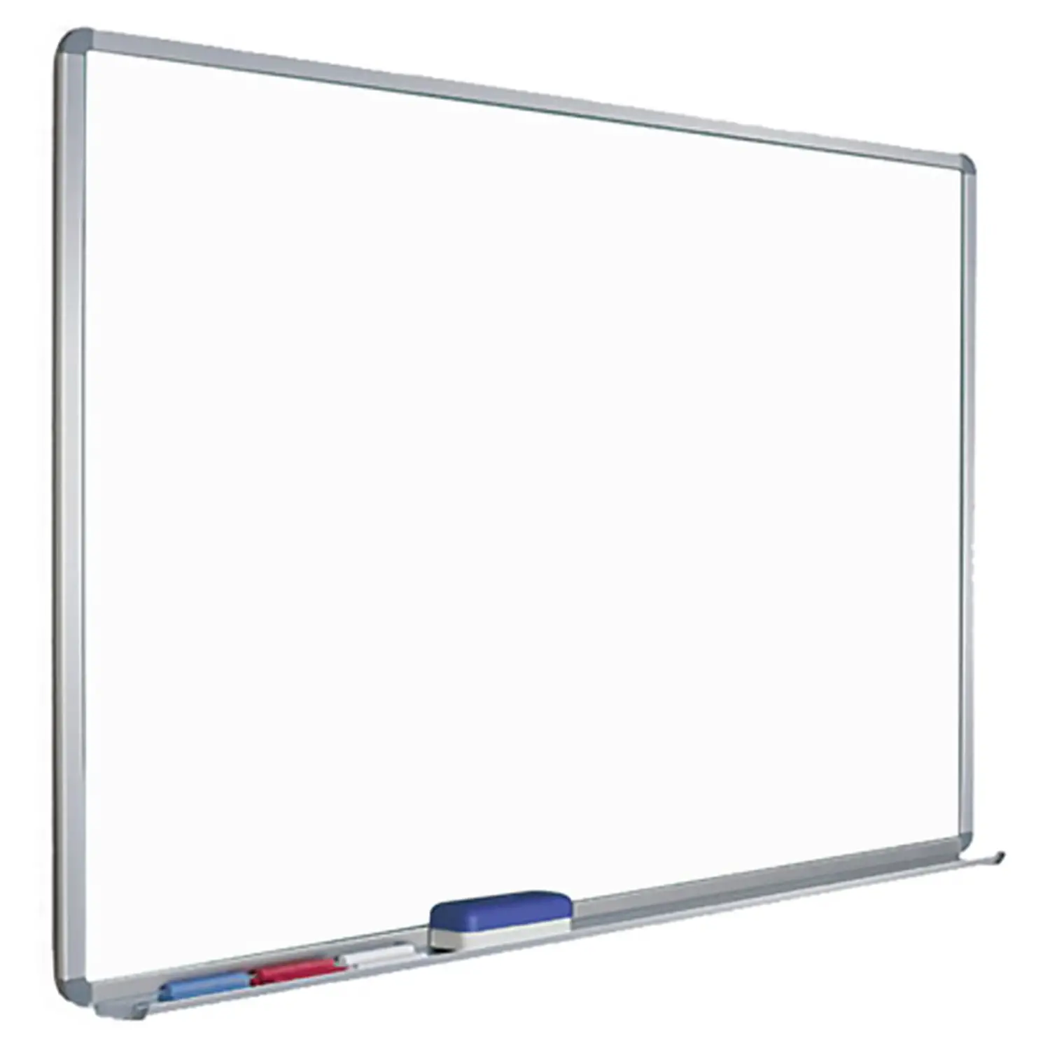 Giodicart Lavagna Magnetica Bianca Cm. 90x120 con Cornice e Mensola in Alluminio - Lavagnette e carrelli