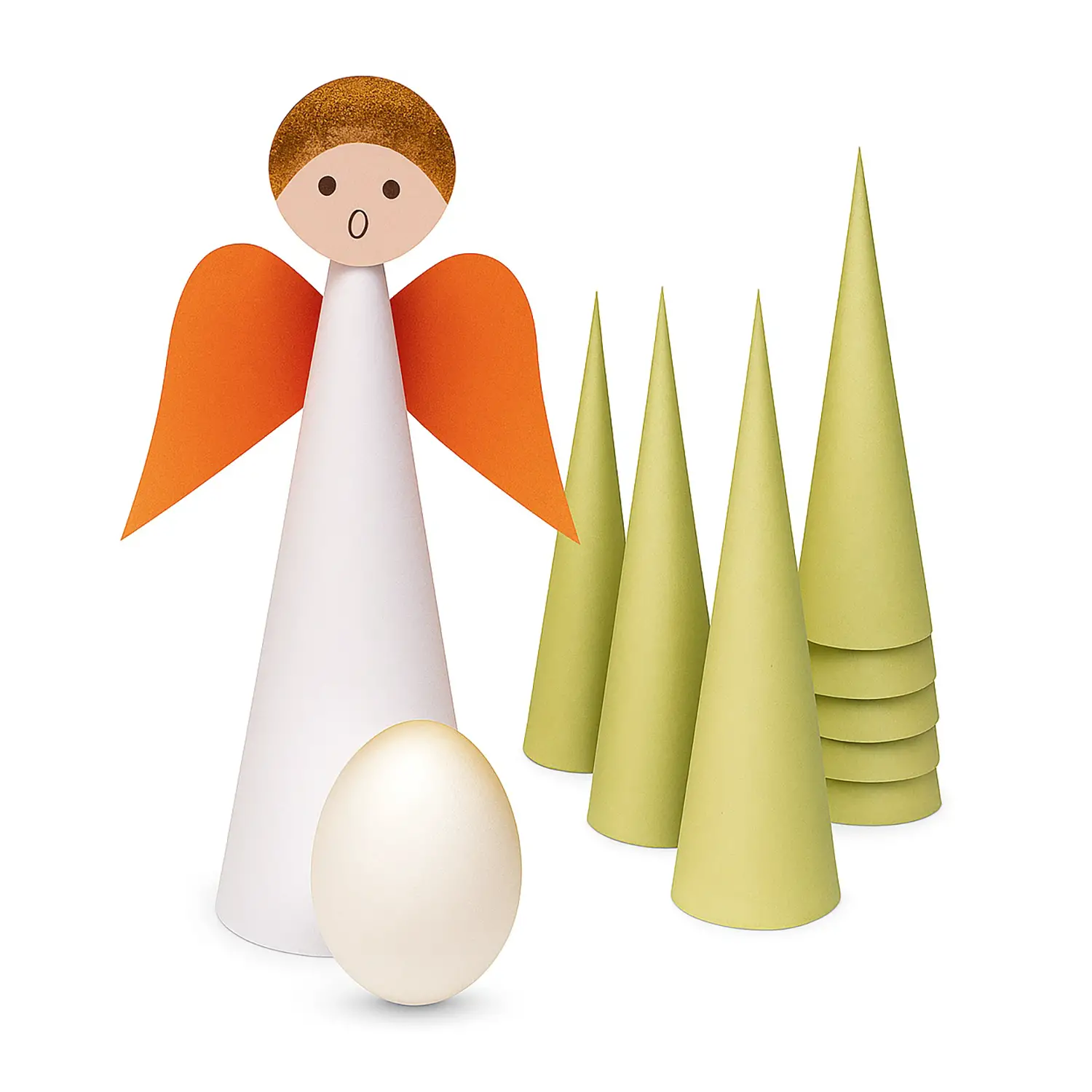 Coni per Pupazzi – 20 Pezzi - Altezza 15 cm - Applicazioni e decori