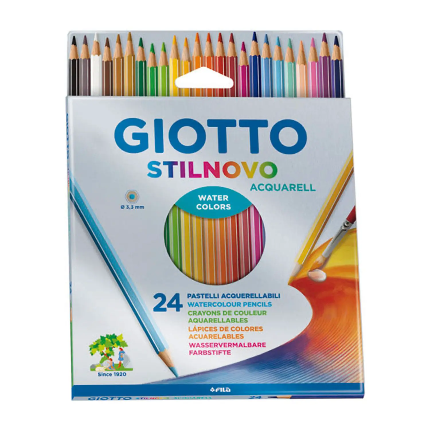 Pastelli Acquerellabili Giotto Stilnovo Acquarell – Astuccio da 24 Colori - Pastelli