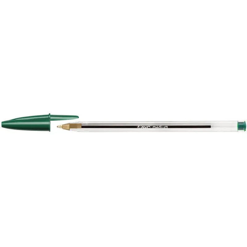 Penna a Sfera Bic Cristal – Inchiostro Verde, Punta 1 mm - penne pennarelli ufficio