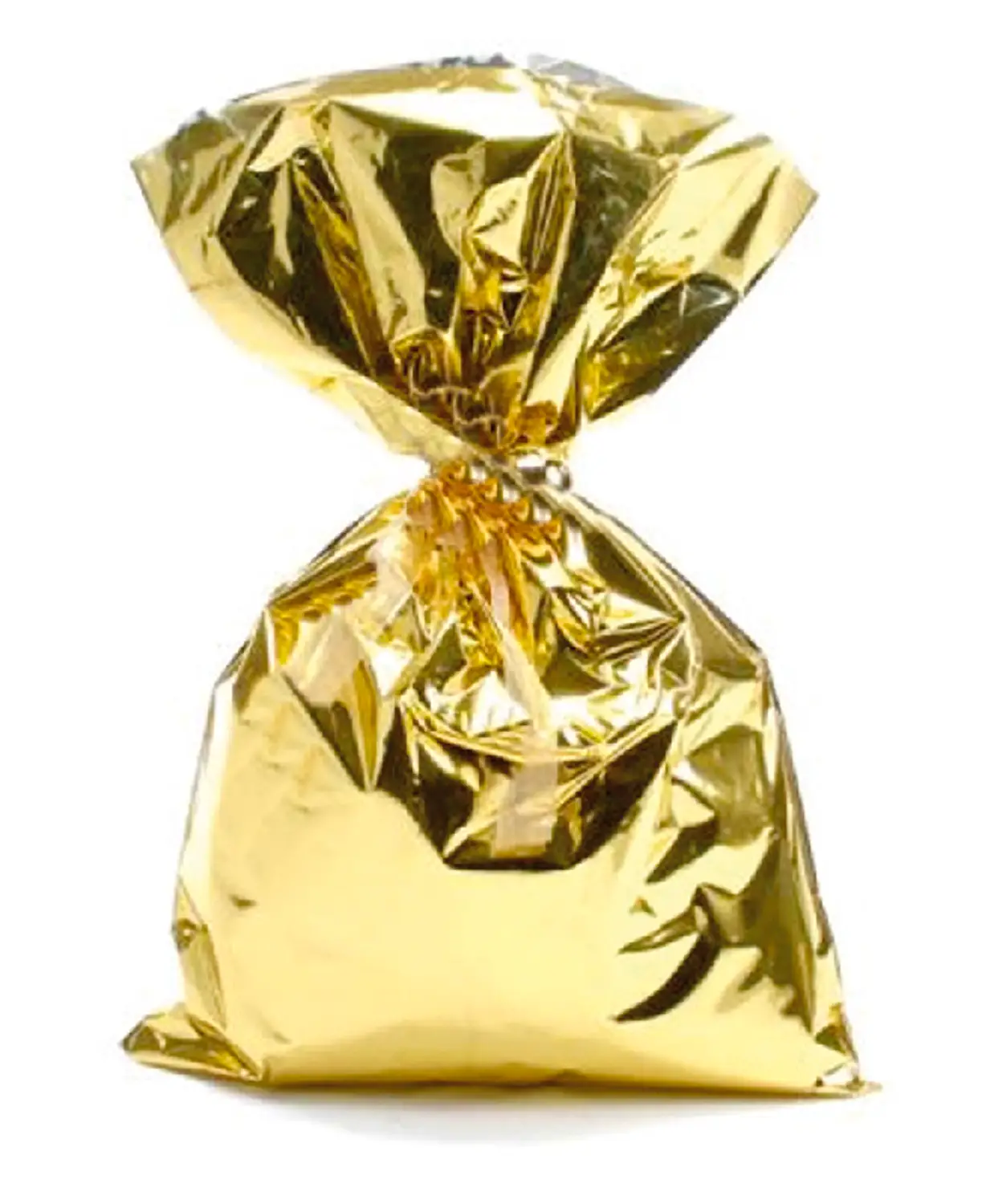 Sacchetti Metallizzati Oro - 20x35 cm - Confezione 50 Pezzi - Carta e cartoncino