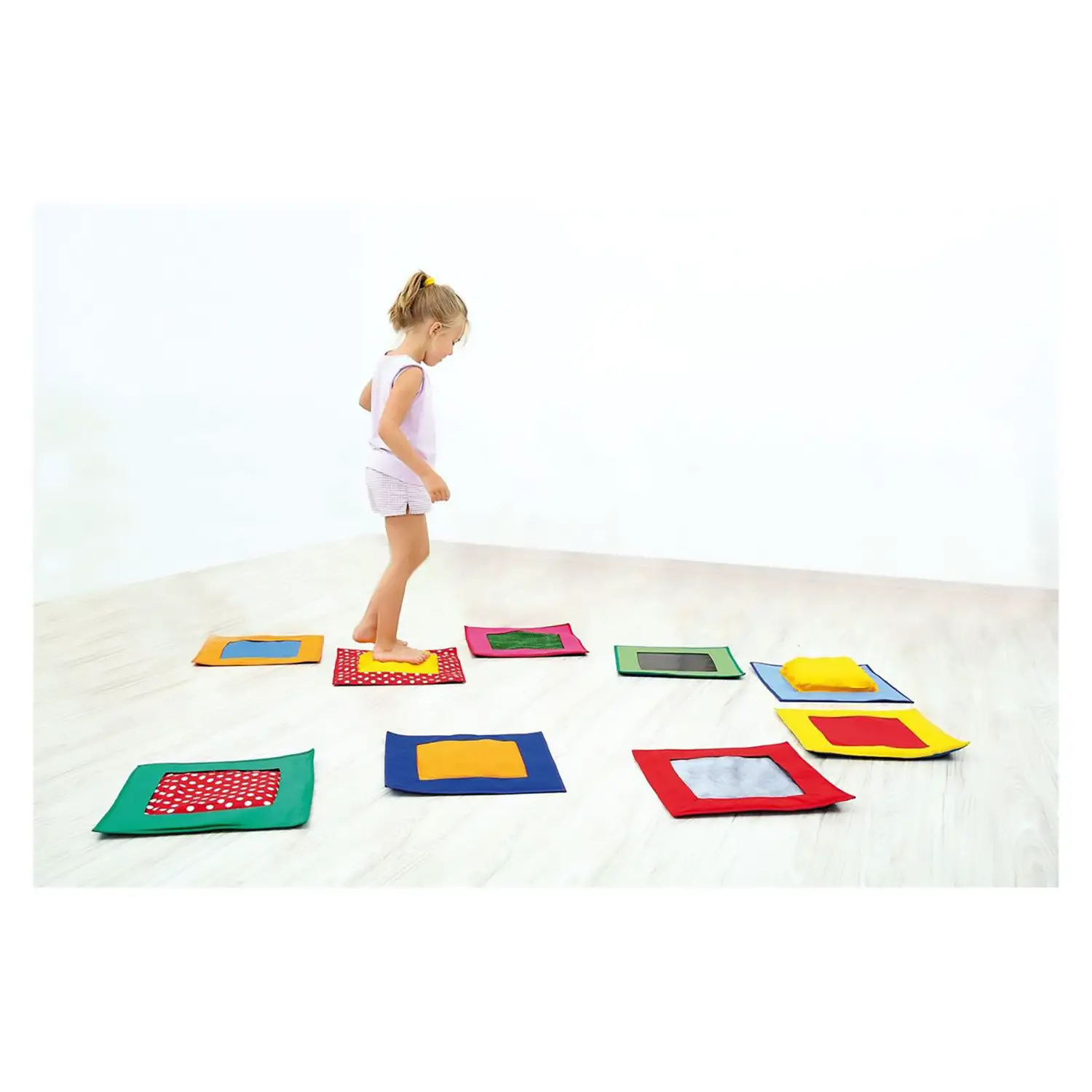 Morbido Percorso Sensoriale Tattile – 6 Mattonelle in Cotone - Sviluppo sensoriale