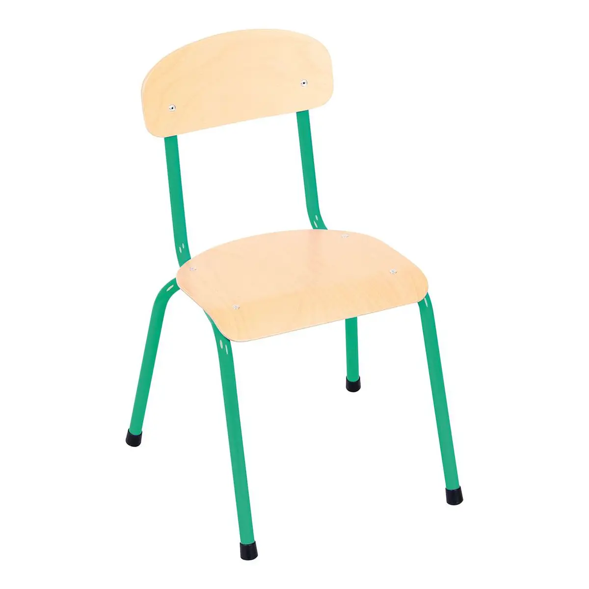Sedia Per La Scuola Dell' Infanzia Bambino Misura 2 H 31 cm. Verde - Sedie in legno
