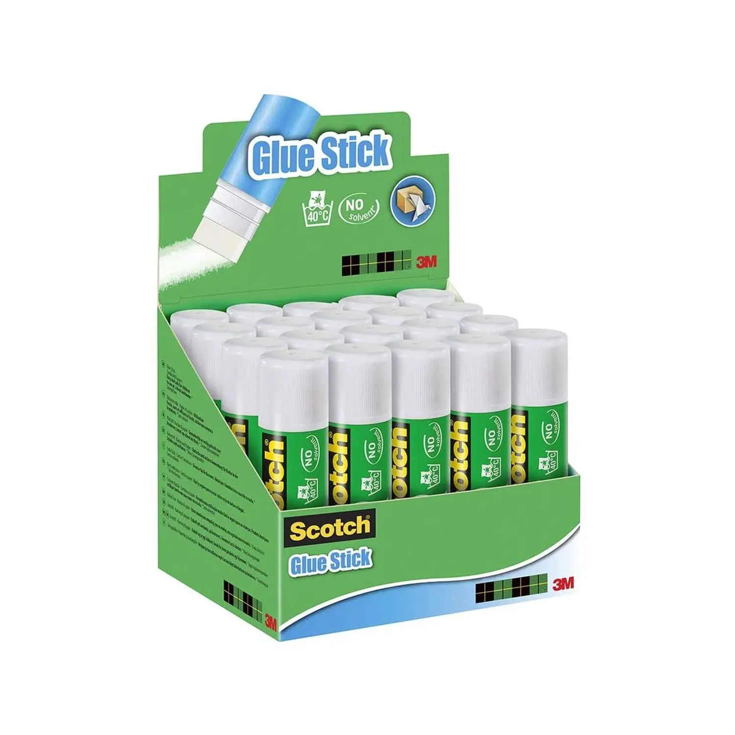 Colla Stick Scotch 3M 21 gr – Confezione da 20 Pezzi - Nastri adesivi e colle