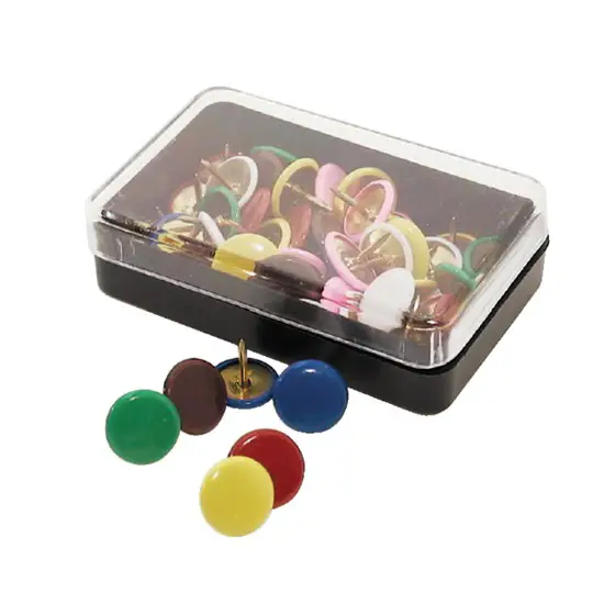 Pones Colorate Plastificate – 50 Pezzi in Colori Assortiti - Cancelleria varia