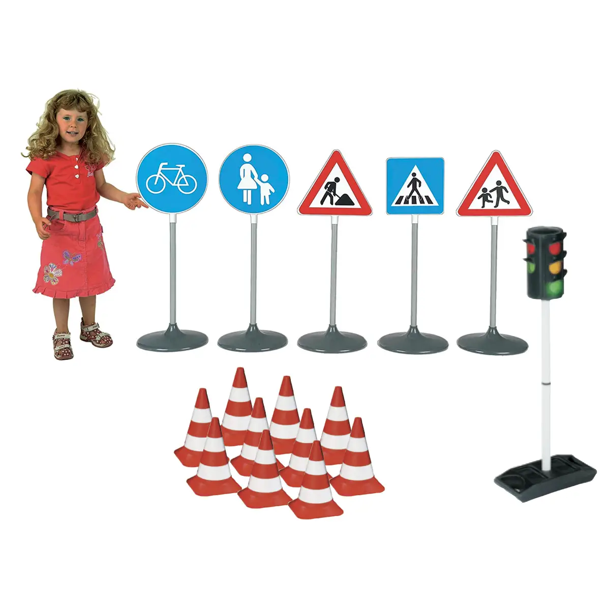 Grande Set Educazione Stradale New – Kit Completo con Semaforo, Coni e Segnali - Educazione stradale