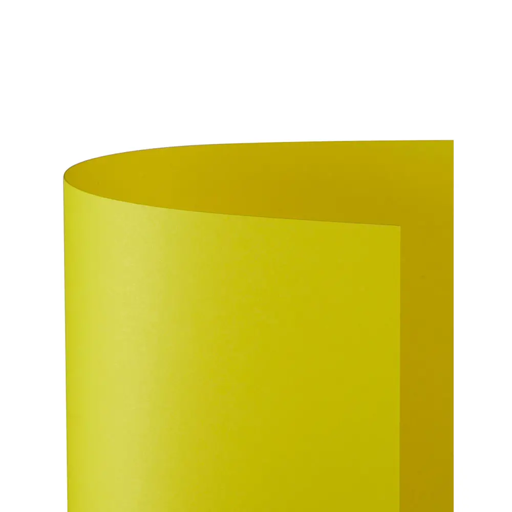 Cartoncino Bristol Liscio 200 gr - 25 Fogli 50x70 cm - Giallo Sole - Carta e cartoncino