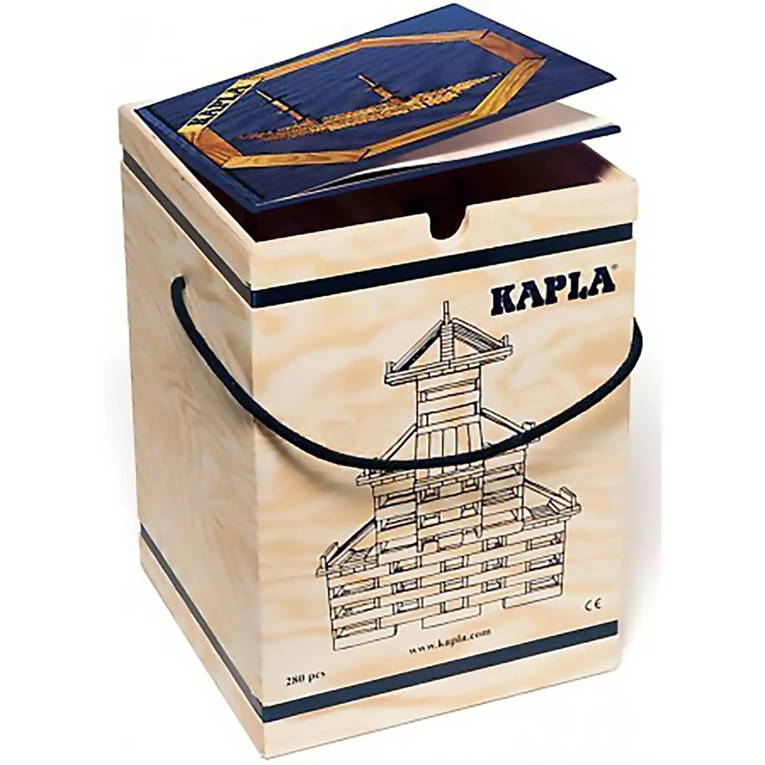 Kapla Naturale 280 Pezzi + Volume 2 Blu - Palle e palloni