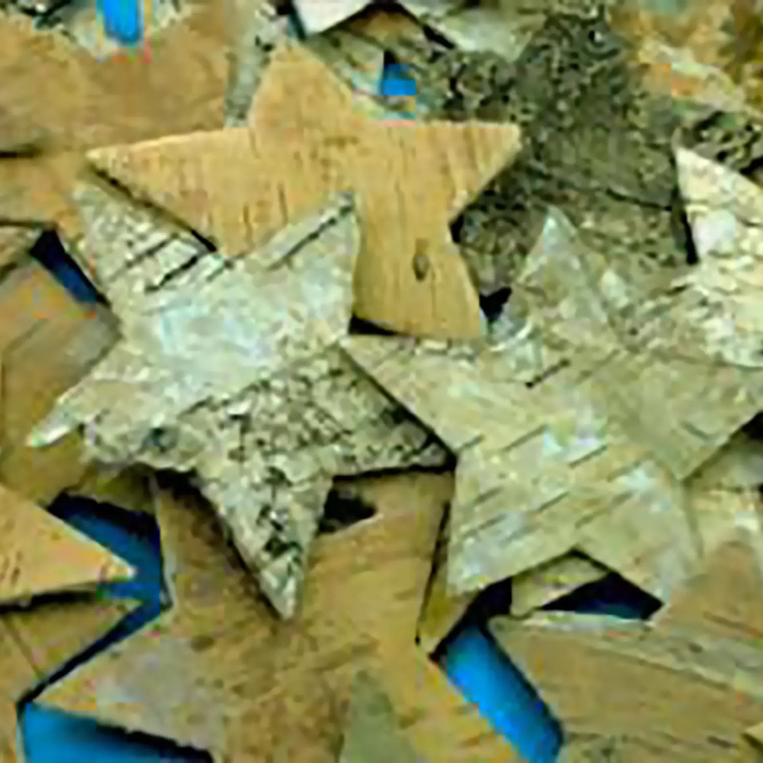 Stelle di Corteccia Naturale cm. 7 20 Pezzi - Soggetti in legno