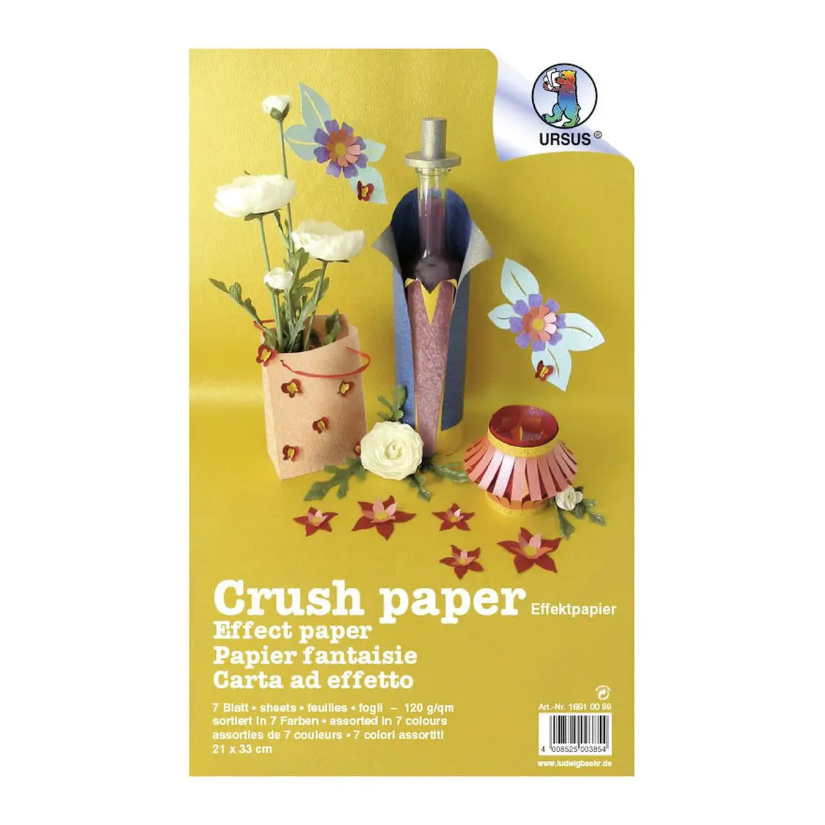 Carta Metallizzata Crush - 7 Colori cm 21x33 - Carta e cartoncino