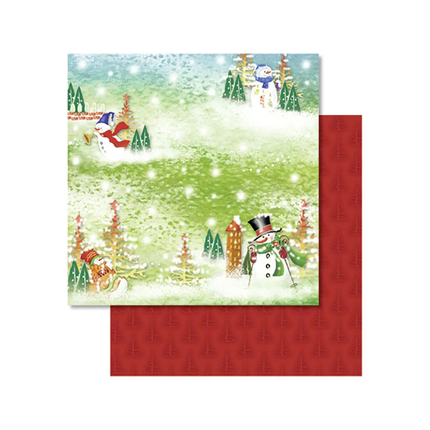 Cartoncini Bifacciali Millefantasie Natalizie Serie 5 - 5 Fogli cm 30,5x30,5 - Carta e cartoncino