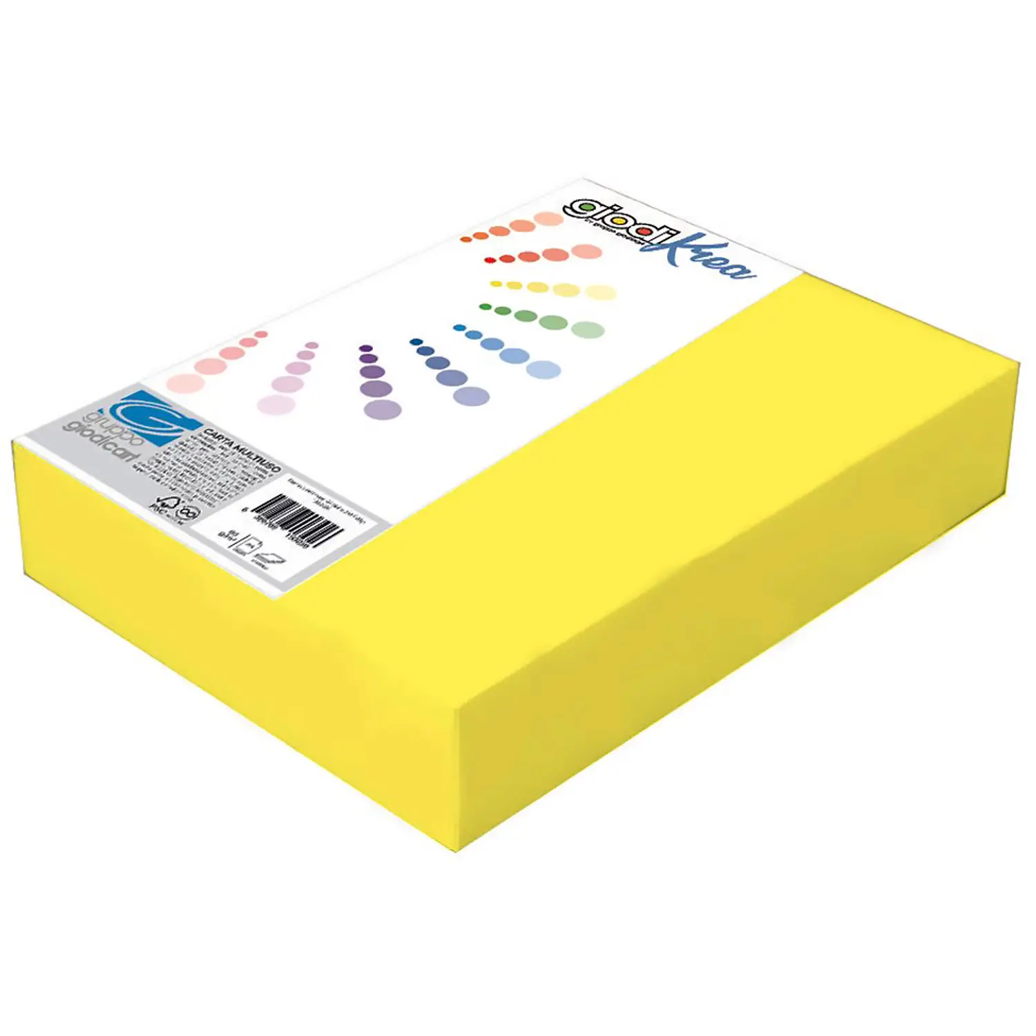 Risma Carta Gialla A4 Giodikrea 200 gr – 100 Fogli – Alta Qualità - Carta e cartoncino
