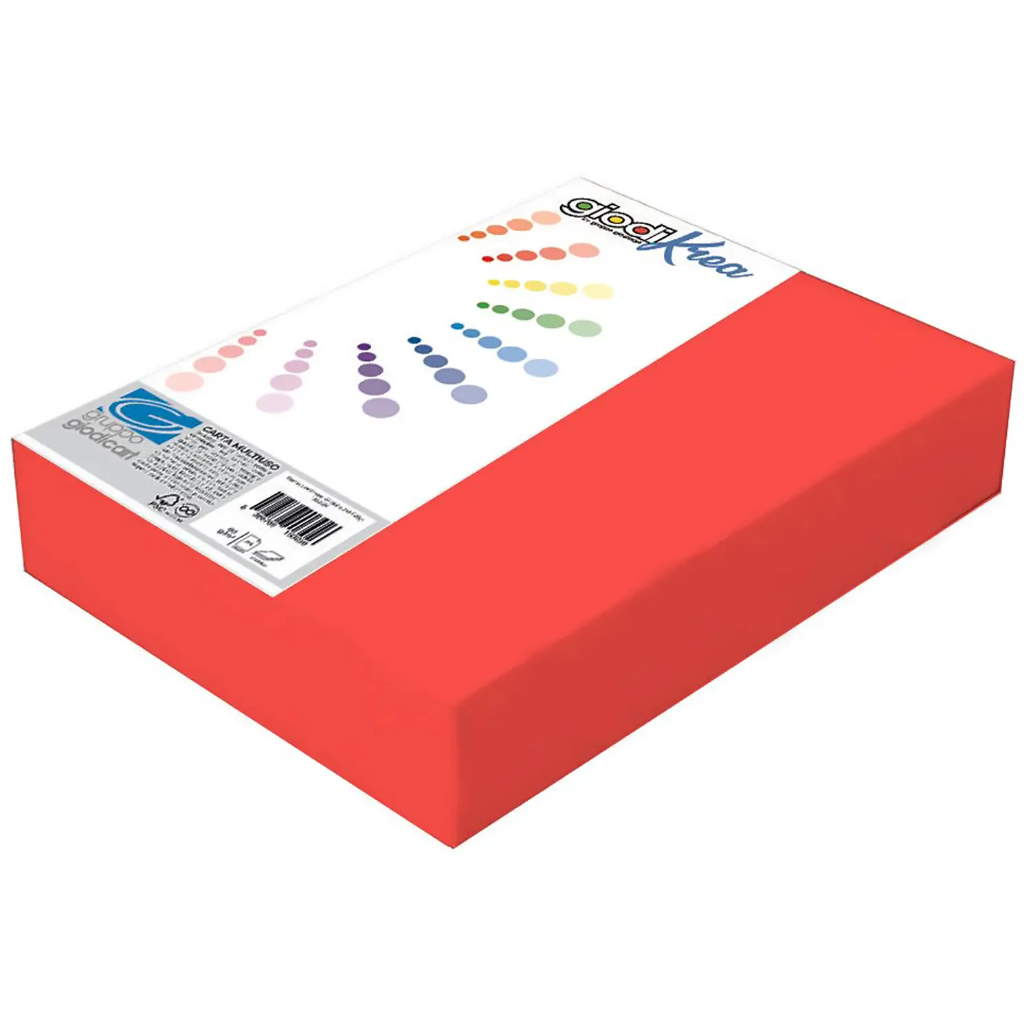 Risma Cartoncino Liscio-Ruvido Giodikrea A4 Rosso - Carta e cartoncino