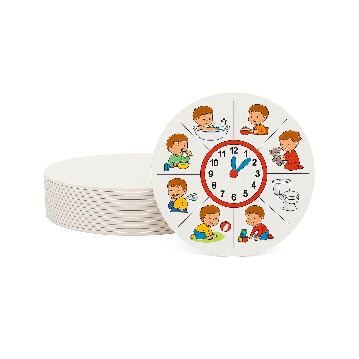 Dischi Maxi in Cartone Bianco 20 cm. 10 Pezzi - Carta e cartoncino