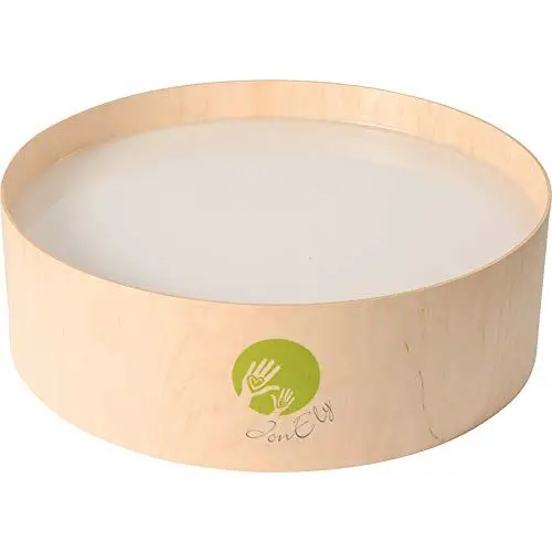 Tavolino Sensoriale Luminoso in Legno con Top Traslucido - Diametro 47 cm - Sviluppo sensoriale