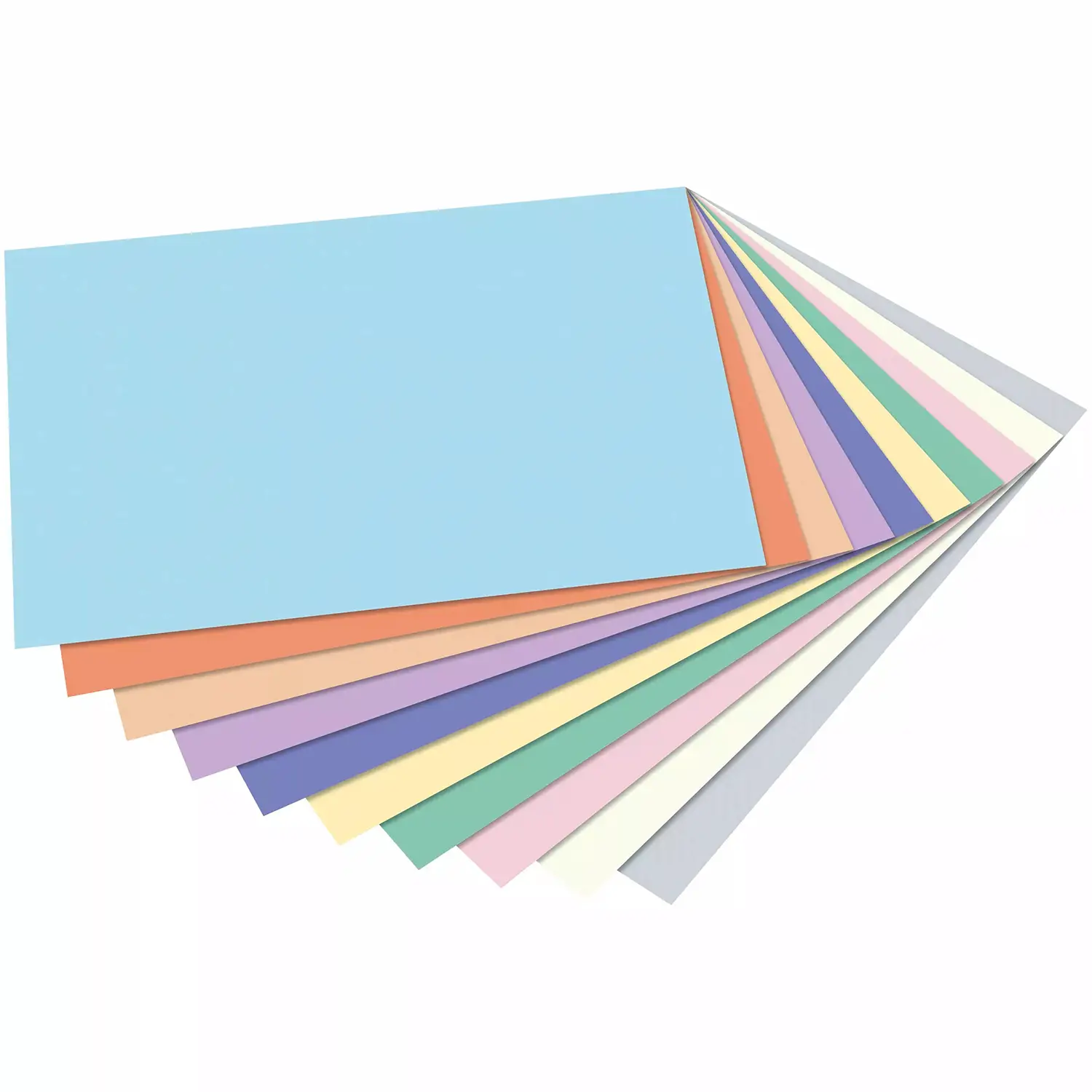 Cartoncino Leggero Premium cm. 50x70 100 Fogli in 10 Colori Pastello - Carta e cartoncino
