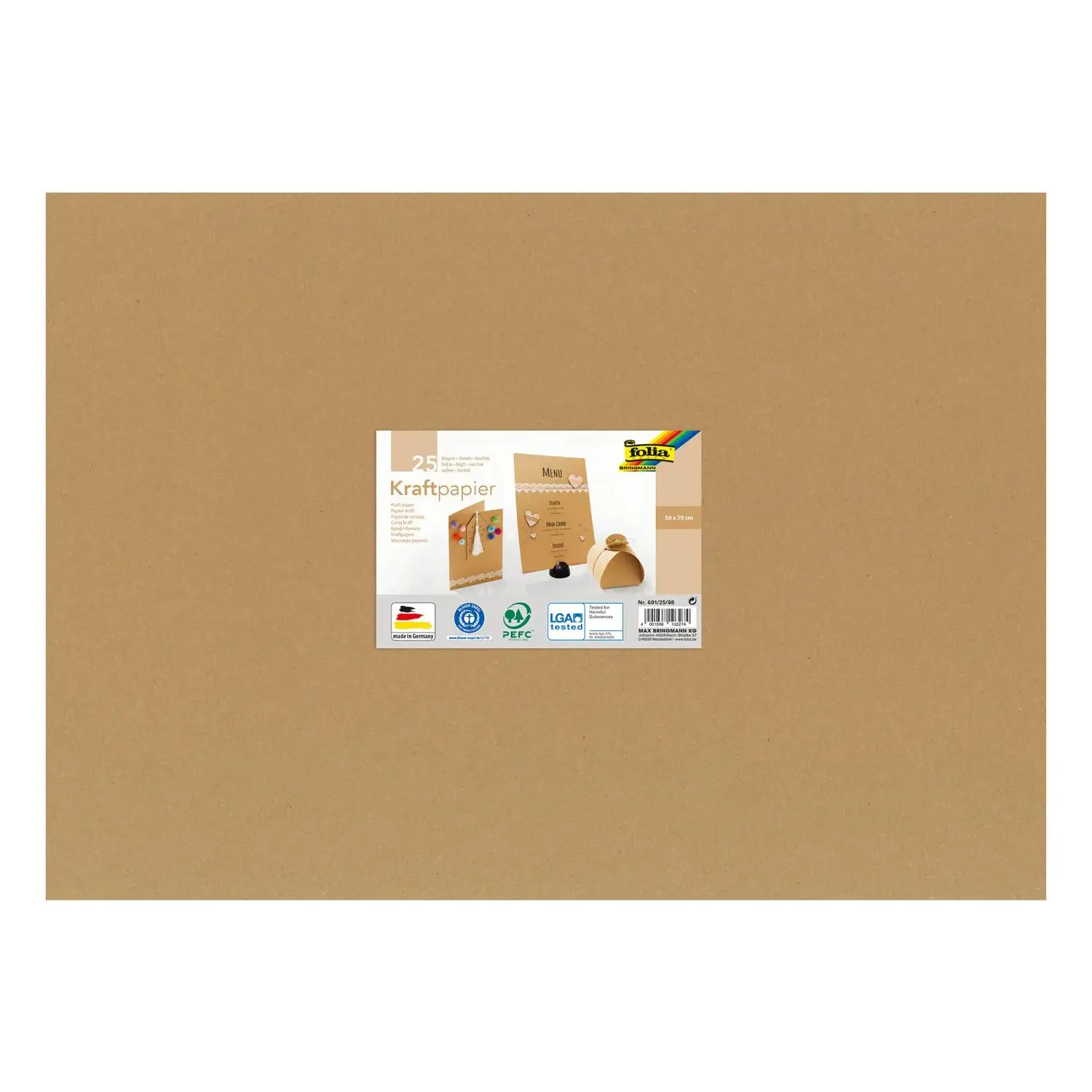 Carta Avana Kraft cm. 50x70 120gr 25 Fogli - Carta e cartoncino