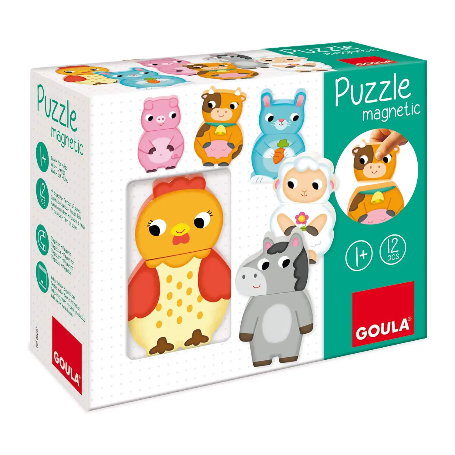Mattoncini Magnetici Per Bambini 3+ Anni - Set Creativo Animali STEM In Plastica ABS Sicura - Sviluppa Manualità E Pensiero Spaziale