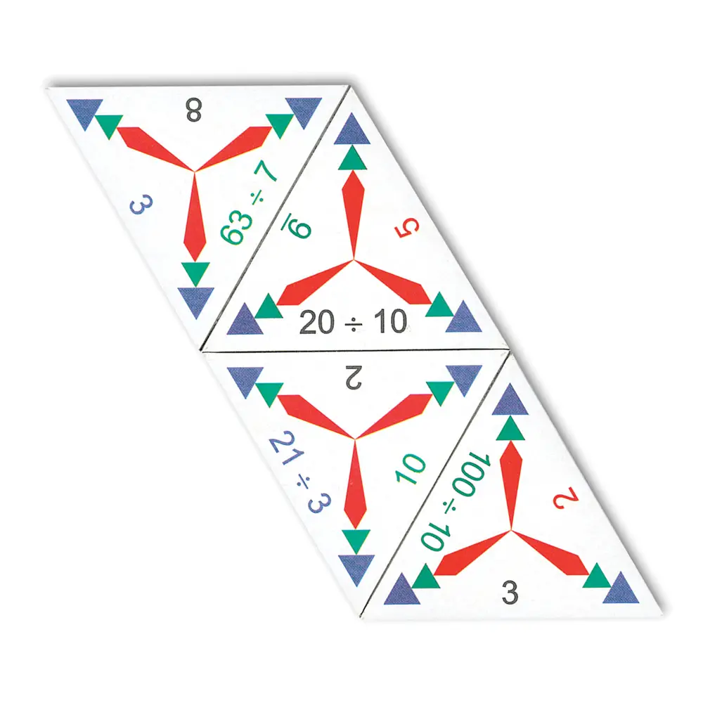 DDomino Educativo Triangolare – Divisioni - Associazioni e tombole