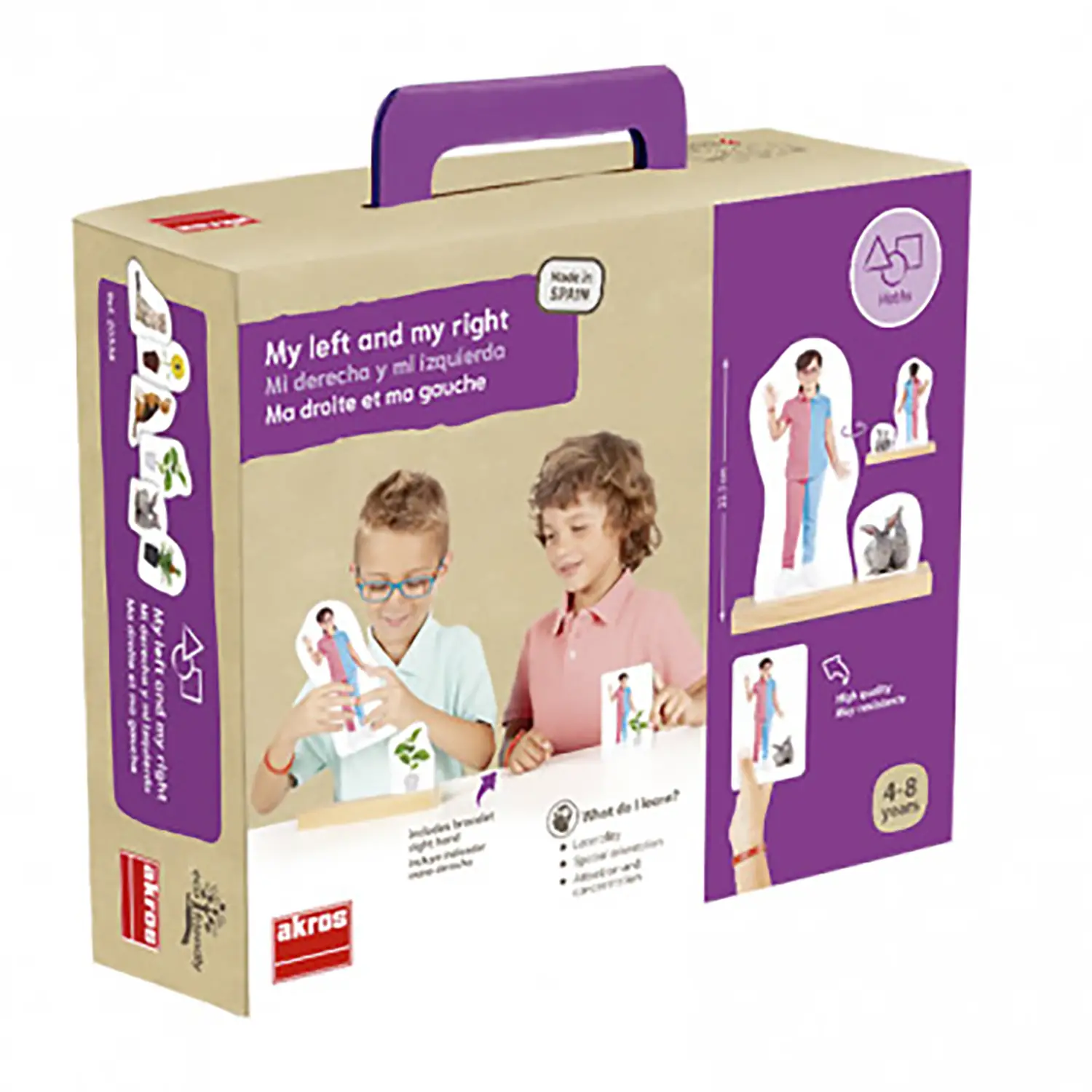 Gioco Educativo Destra e Sinistra per Bambini – Associazioni Posizioni Spaziali - Geometria