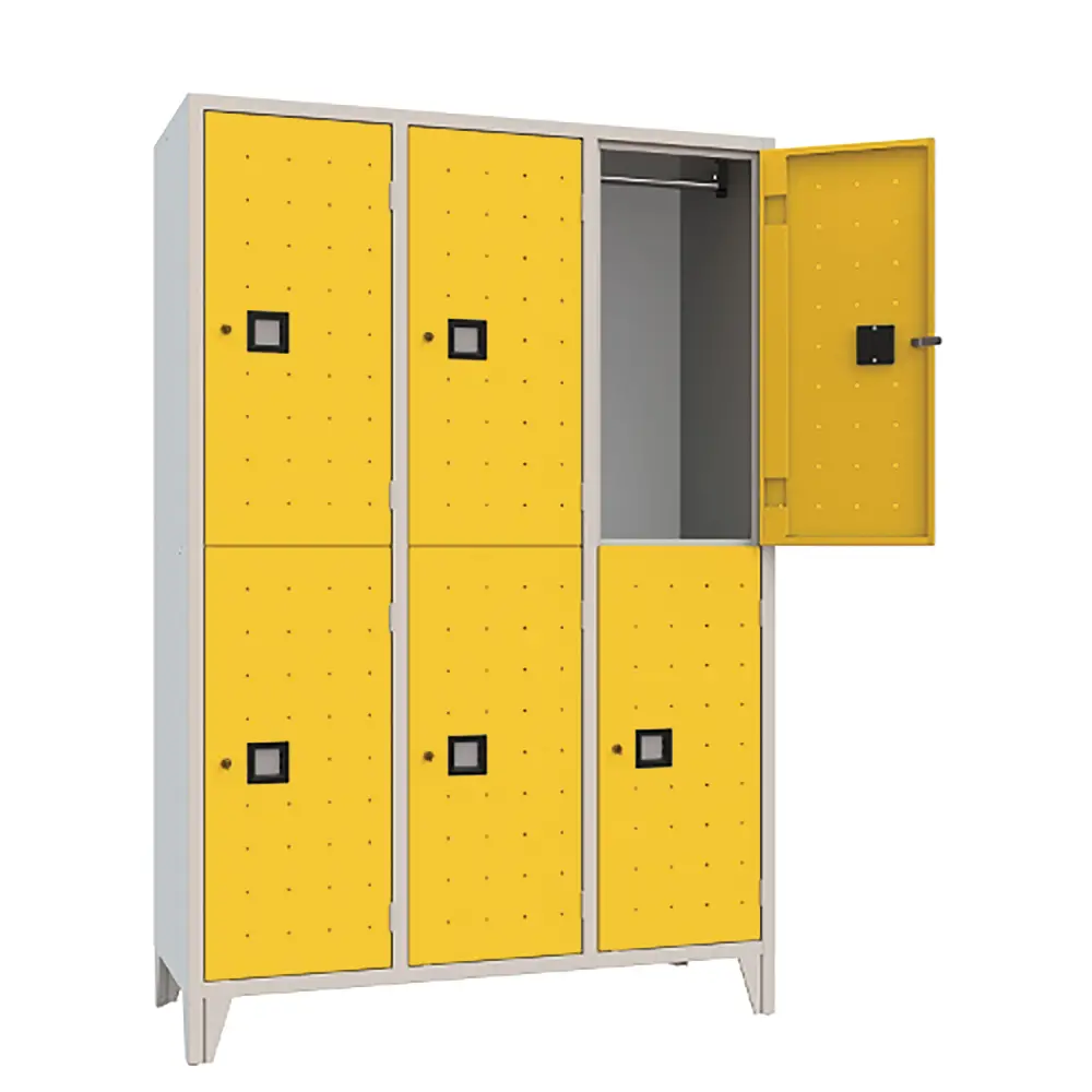 Armadio Casellario Quadro 6 Posti Ante Giallo - Conforme CAM - Arredo archivio