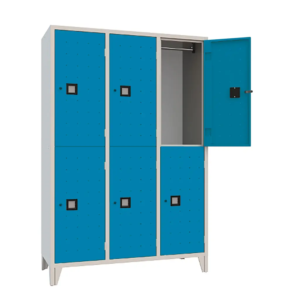 Armadio Casellario Quadro 6 Posti Ante Azzurro - Conforme CAM - Arredo archivio