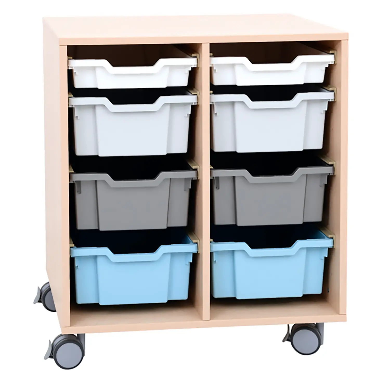 Arredo Scuola Carrello Innova Acero Con 8 Cassetti - Arredo scuola dell'obbligo