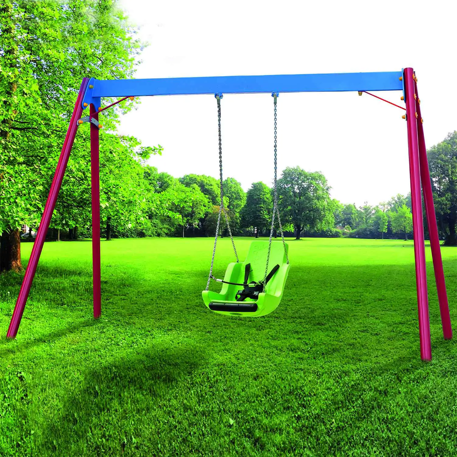 Altalena Inclusiva in Metallo, Accessibile a Diversamente Abili, Conforme CAM - Banchi antropometrici