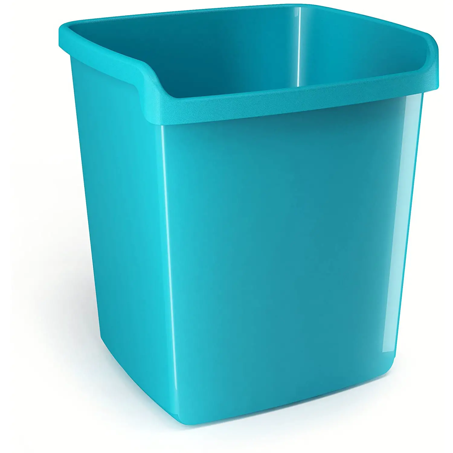 Cestino Gettacarte MyDesk 15 Lt Turchese – Pattumiera Ufficio e Casa in Plastica Durevole - Accessori ufficio