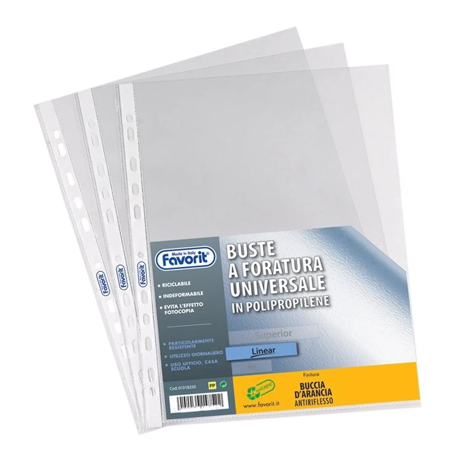 Buste con Perforazione cm. 15x21 Goffrate 25 Pezzi - Archiviazione