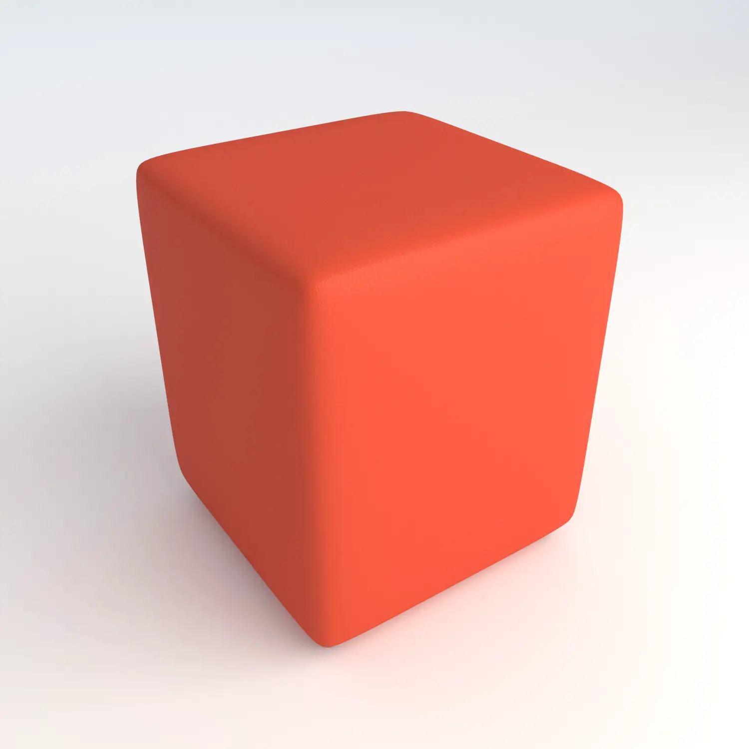 Pouf Ecopelle Ignifugo Quadrato H 46 Arancio Per Un Ambiente Scolastico Innovativo - Salottini e arredi morbidi