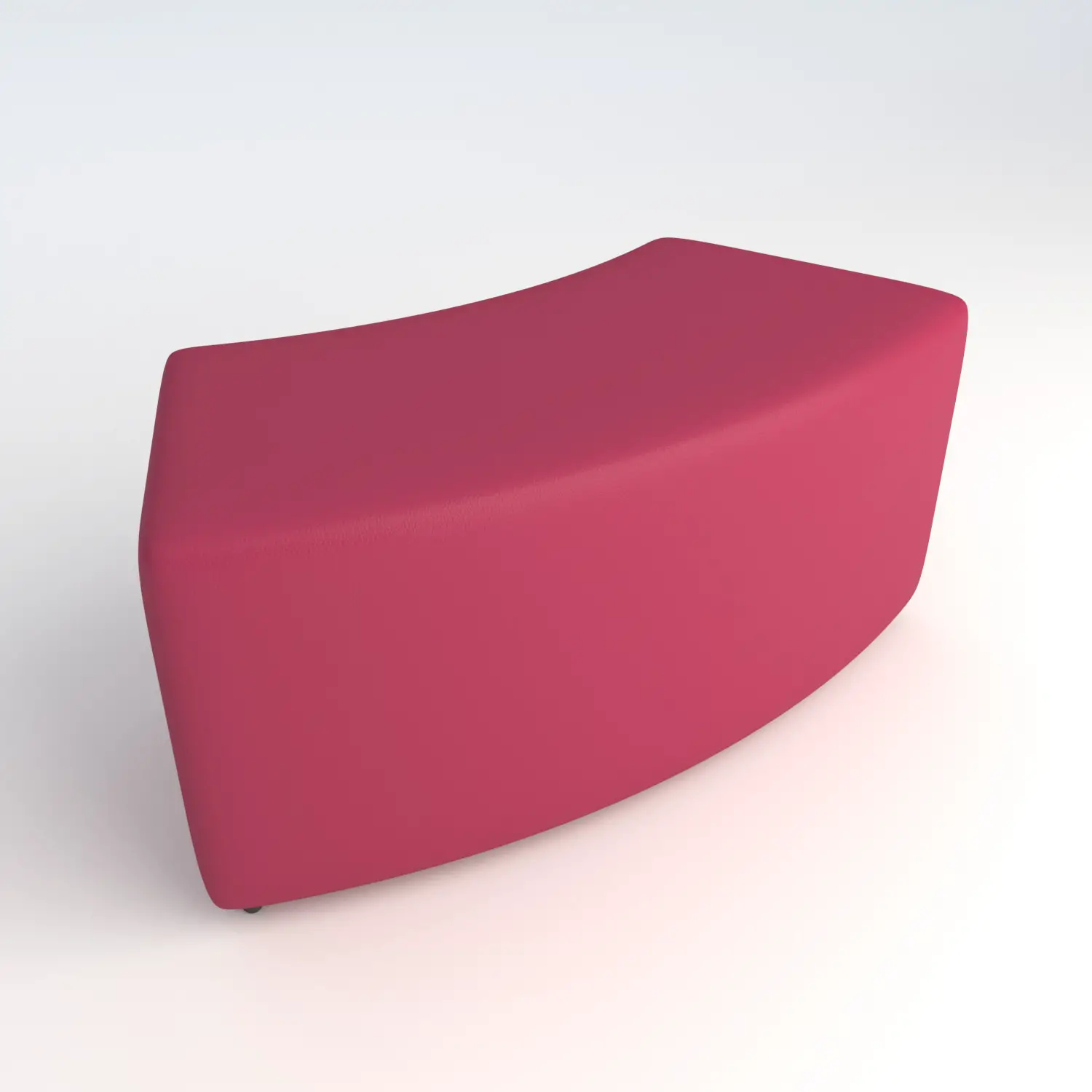 Pouf Ecopelle Ignifugo Curvo 45. H 40 Fucsia Per Ambienti Scolastici Innovativi - Salottini e arredi morbidi