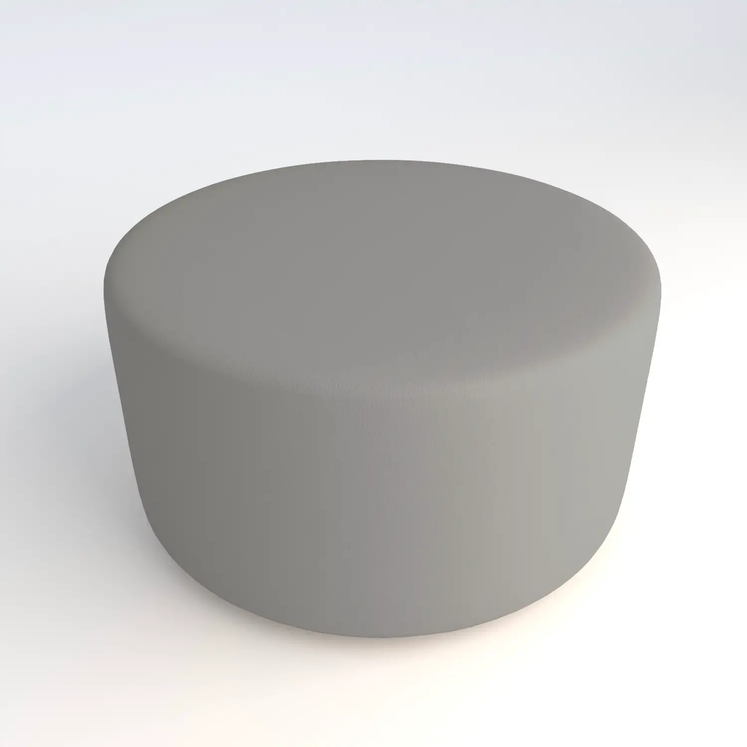 Pouf Ecopelle Ignifugo Tondo H 40 Grigio Per Ambienti Scolastici Innovativi - Salottini e arredi morbidi