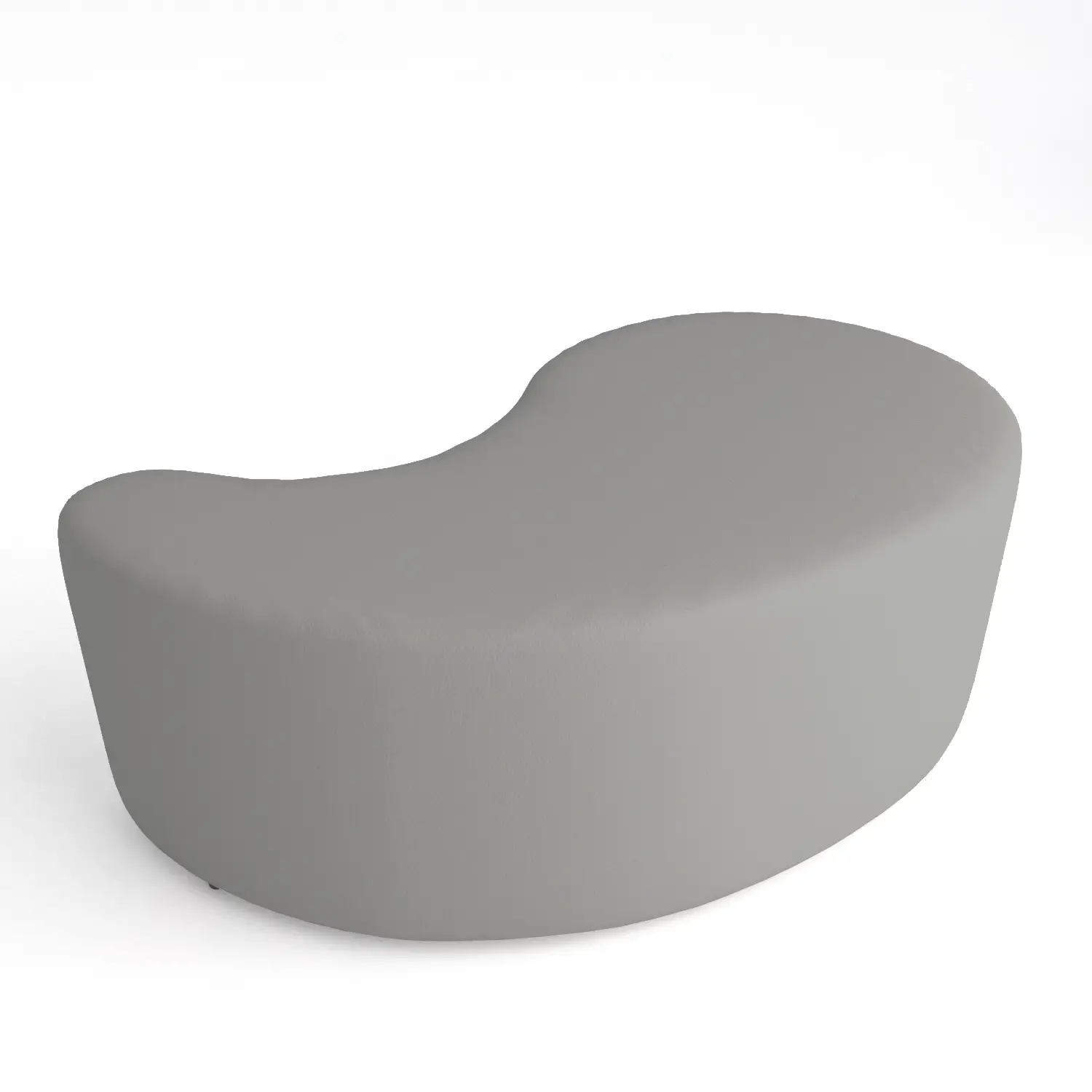 Pouf Ecopelle Ignifugo Virgola H 40 Grigio Per Ambienti Scolastici Innovativi - Salottini e arredi morbidi