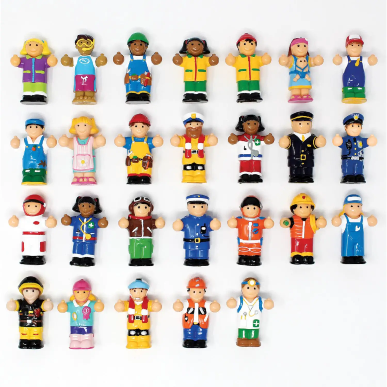 Amici dei Mestieri – Set 26 Personaggi in Plastica Sicura - Ambienti