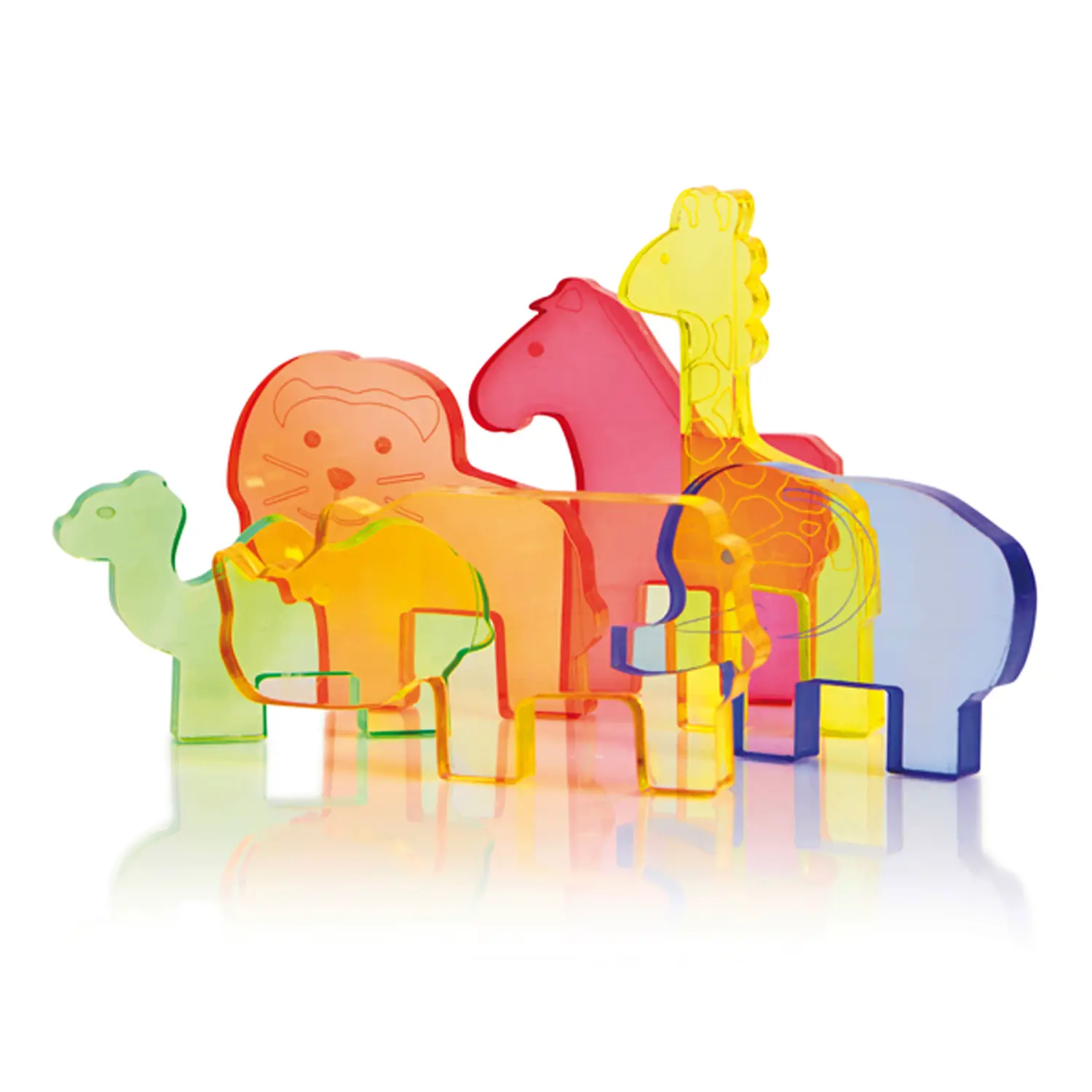 Animali Colorati Traslucidi – 6 Pezzi - Costruzioni in plastica