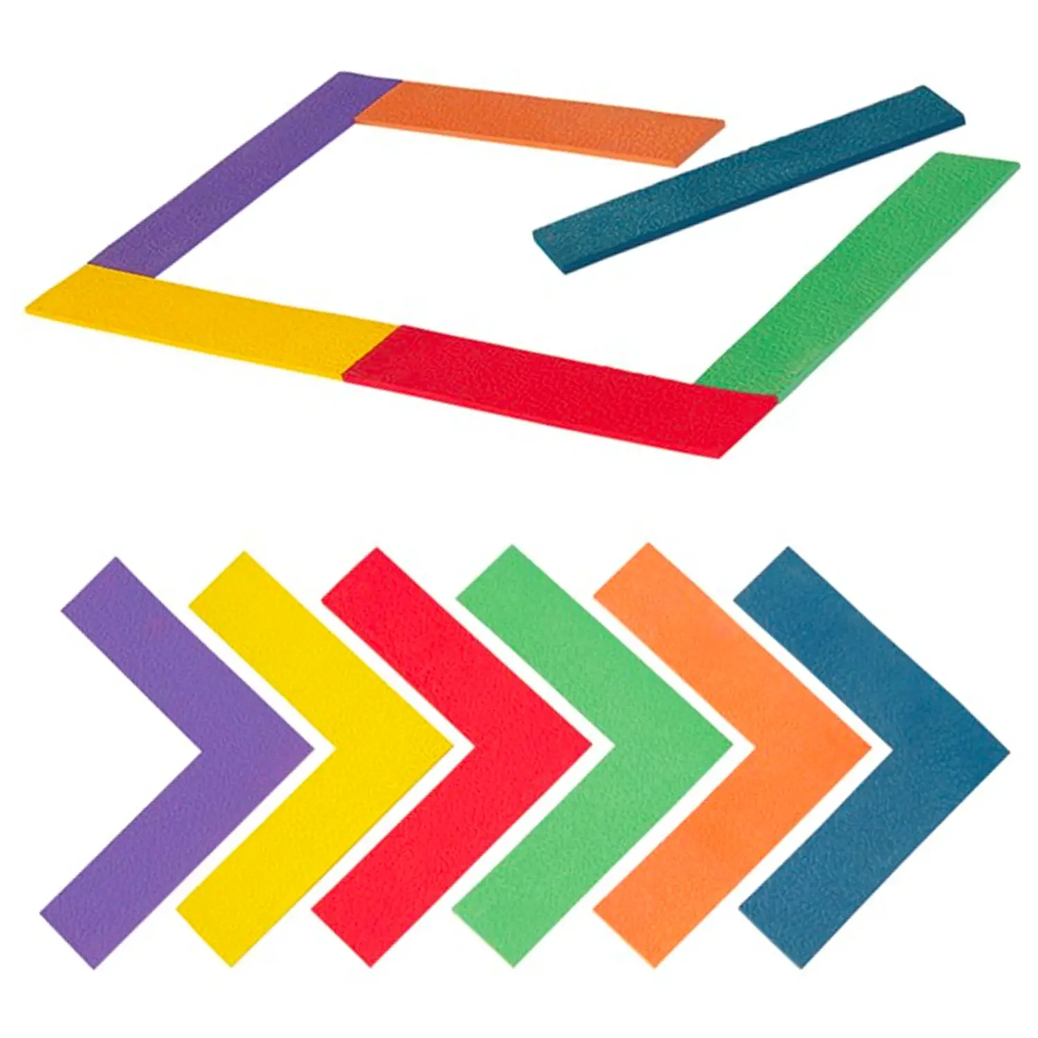 Strisce e Angoli in Gomma Antiscivolo per Percorsi Motori - Equilibrio e coordinamento