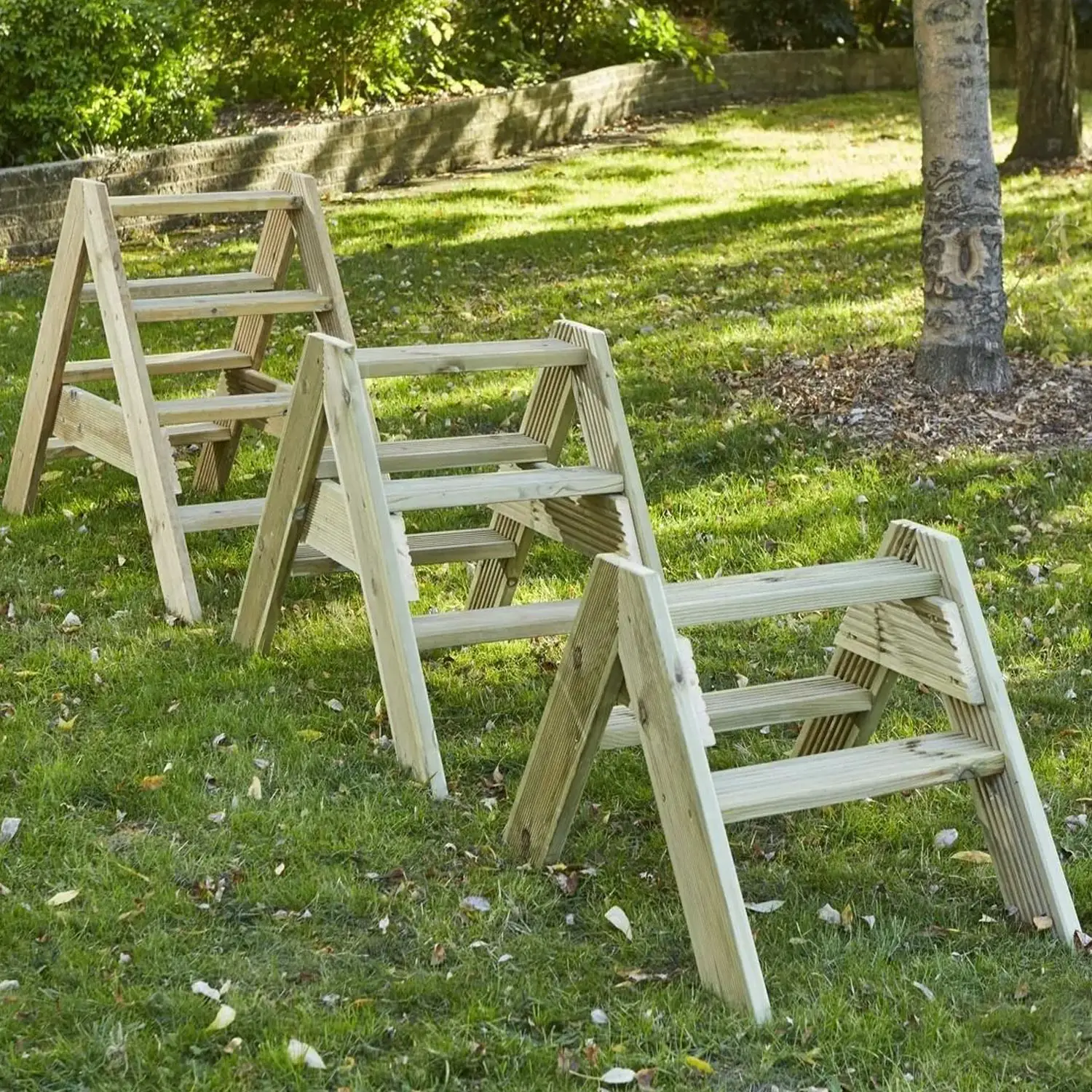 Cavalletti in Legno ad Altezza Differenziata per Percorsi Psicomotori - Palestrine