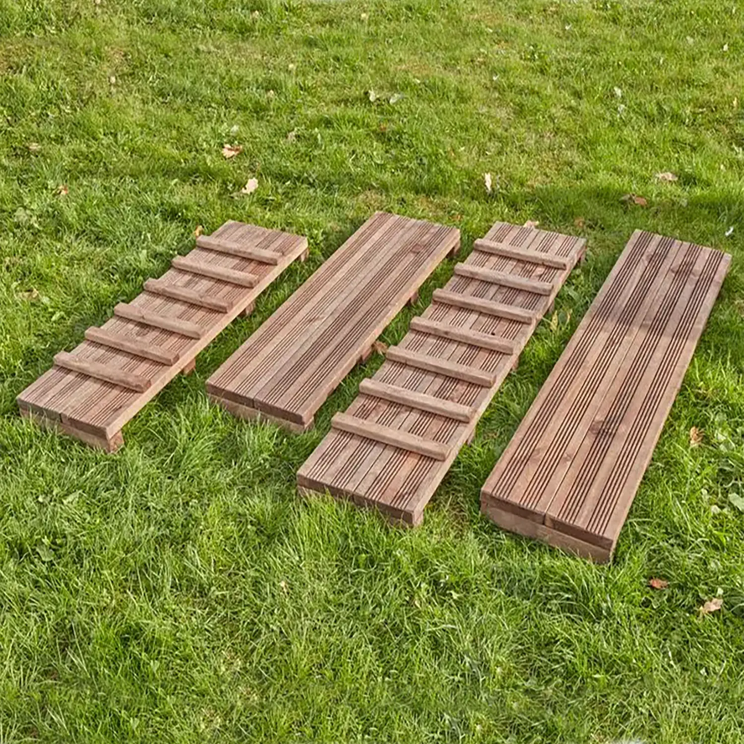 Passerelle in Legno per Percorsi Psicomotori, Set 4 Pezzi - Palestrine